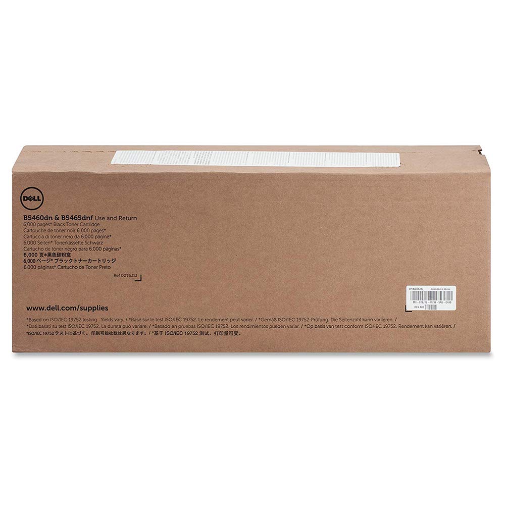 Original Dell Toner Cartridge - 1 x Black - Compatible with Laser Printer B5460DN & Multifunction Laser Printer B5465dnf - High-Yield Replacement for Office & Home Printing Needs