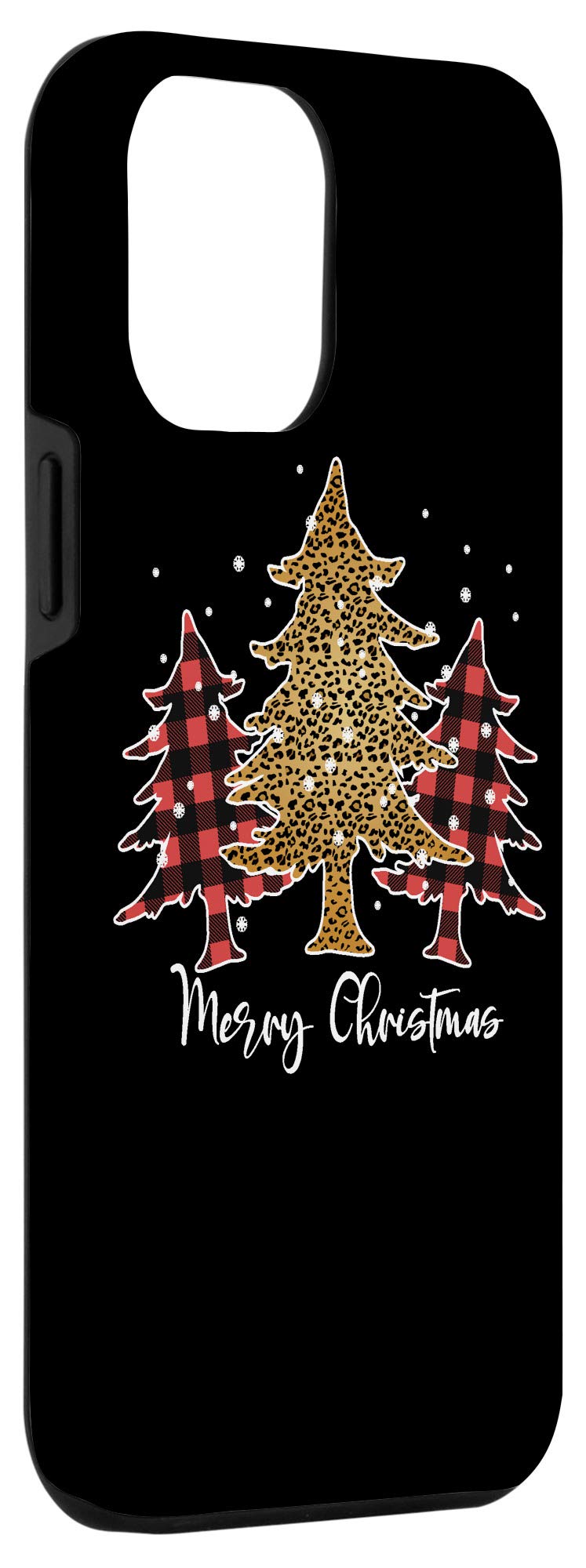 iPhone 12 Pro Max Case - Christmas Gift for Women, Leopard Plaid Tree Design, Protective Phone Cover for Holiday, Travel & Everyday Use