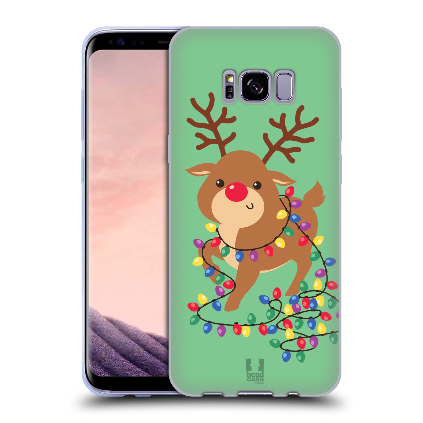 Reindeer Jolly Christmas Toons Soft Gel Case for Samsung Galaxy S8+ / S8 Plus - Festive Holiday Protection & Gift Idea