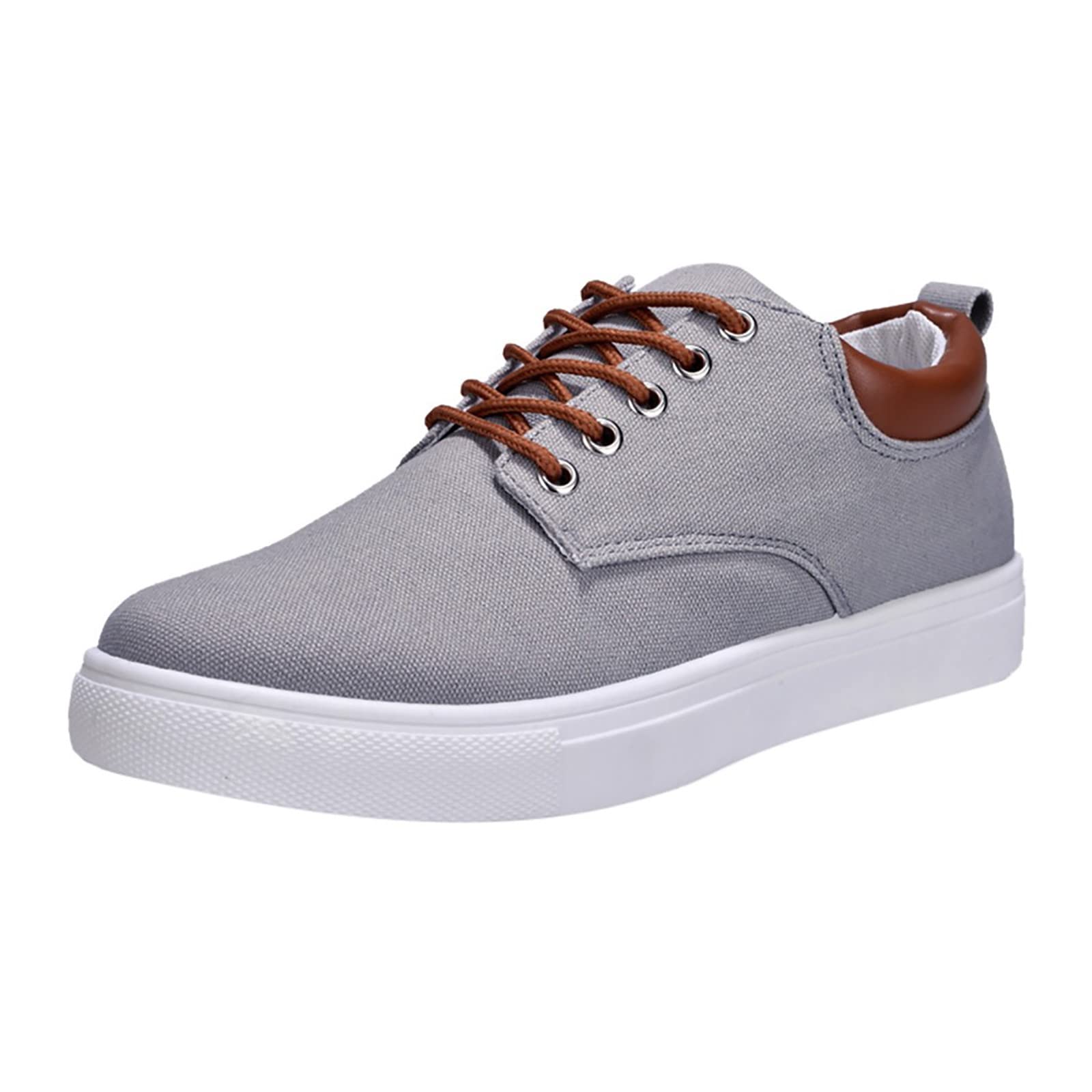 Men's Casual Slip-On Canvas Sneakers - Low Top Lace-Up Walking Shoes for Dress & Everyday Wear | Comfortable & Stylish for Work, Travel & Outdoor Activities