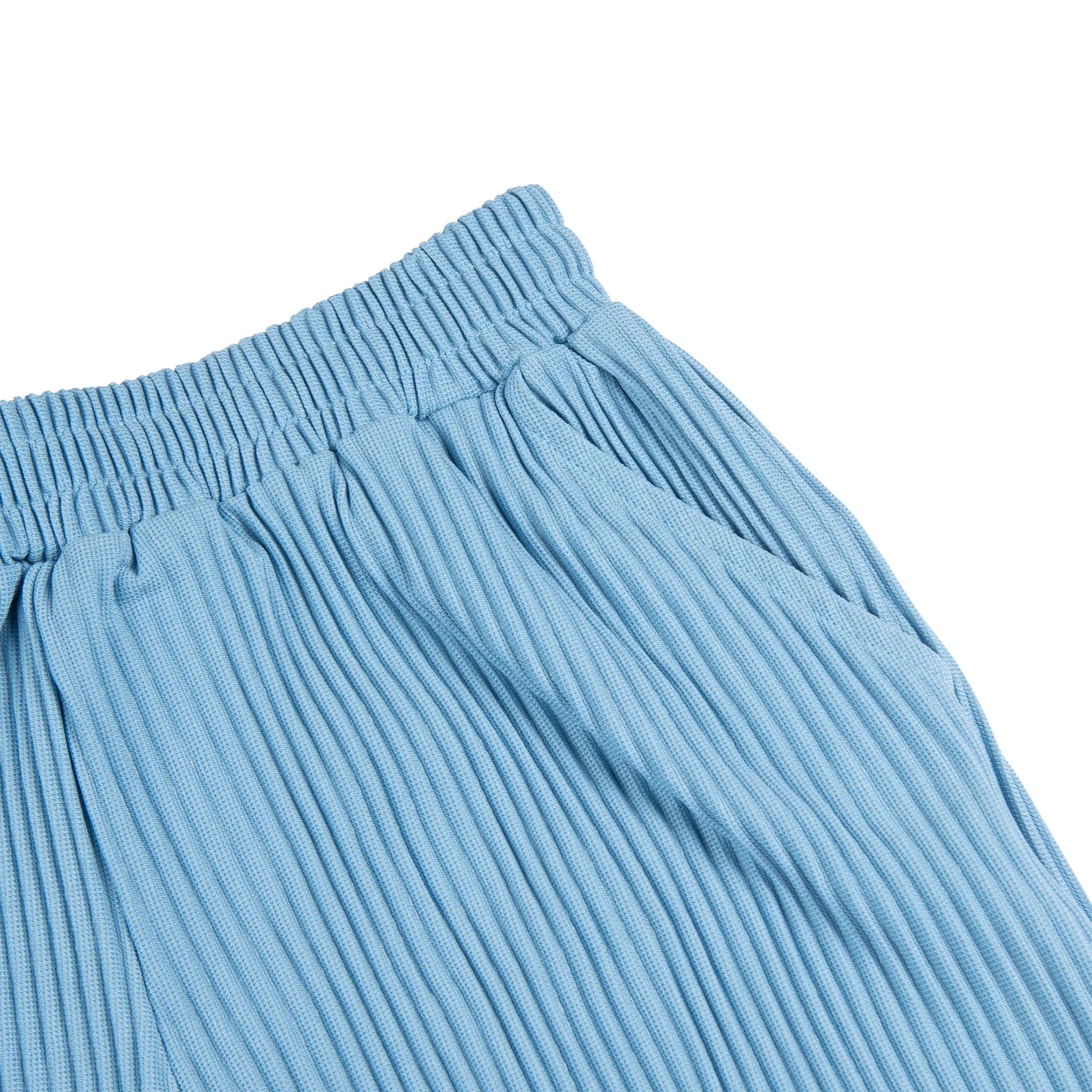 Belier Pleated Light Blue Shorts for Women - Stylish Summer Casual Wear for Outings & Beach Vacations
