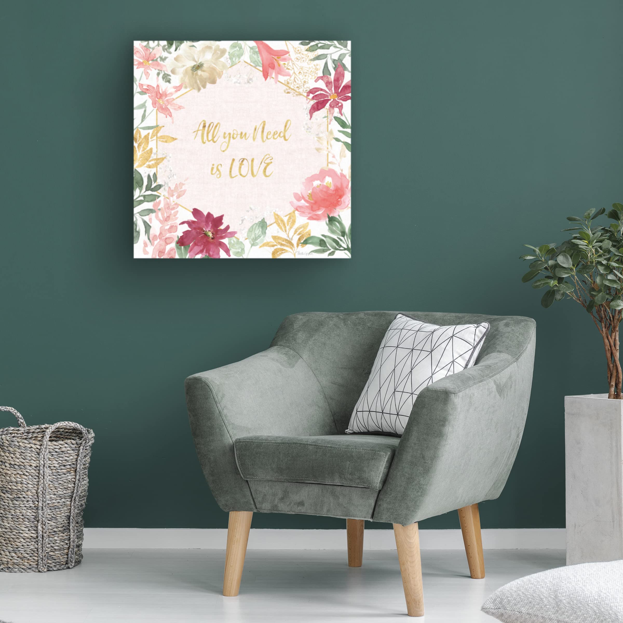 Mary Urban 'Pastel Flower Market VIII' Canvas Wall Art Print - Floral Home Decor for Living Room, Bedroom & Office