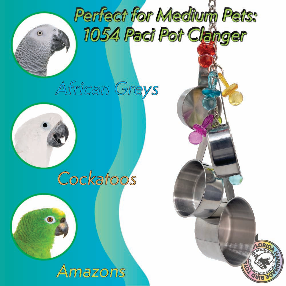 1054 Paci Pot Clanger - Premium Baby Pacifier Holder for Safe & Secure Use | Perfect for On-the-Go Parents & Daycare Essentials