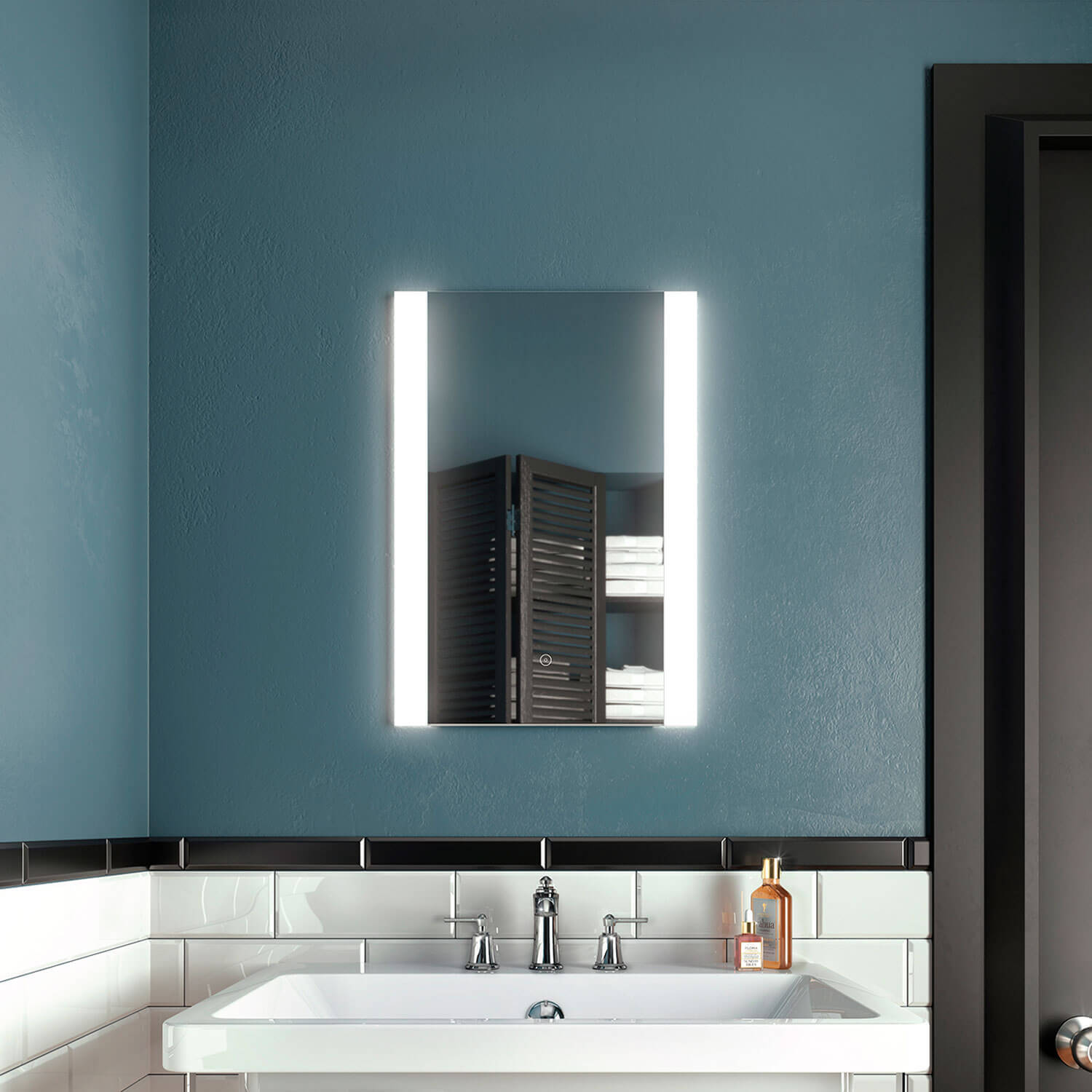 Kalia MR1460 18x26 Inch LED Illuminated Vanity Mirror with Adjustable Brightness - Perfect for Makeup, Shaving & Home Decor