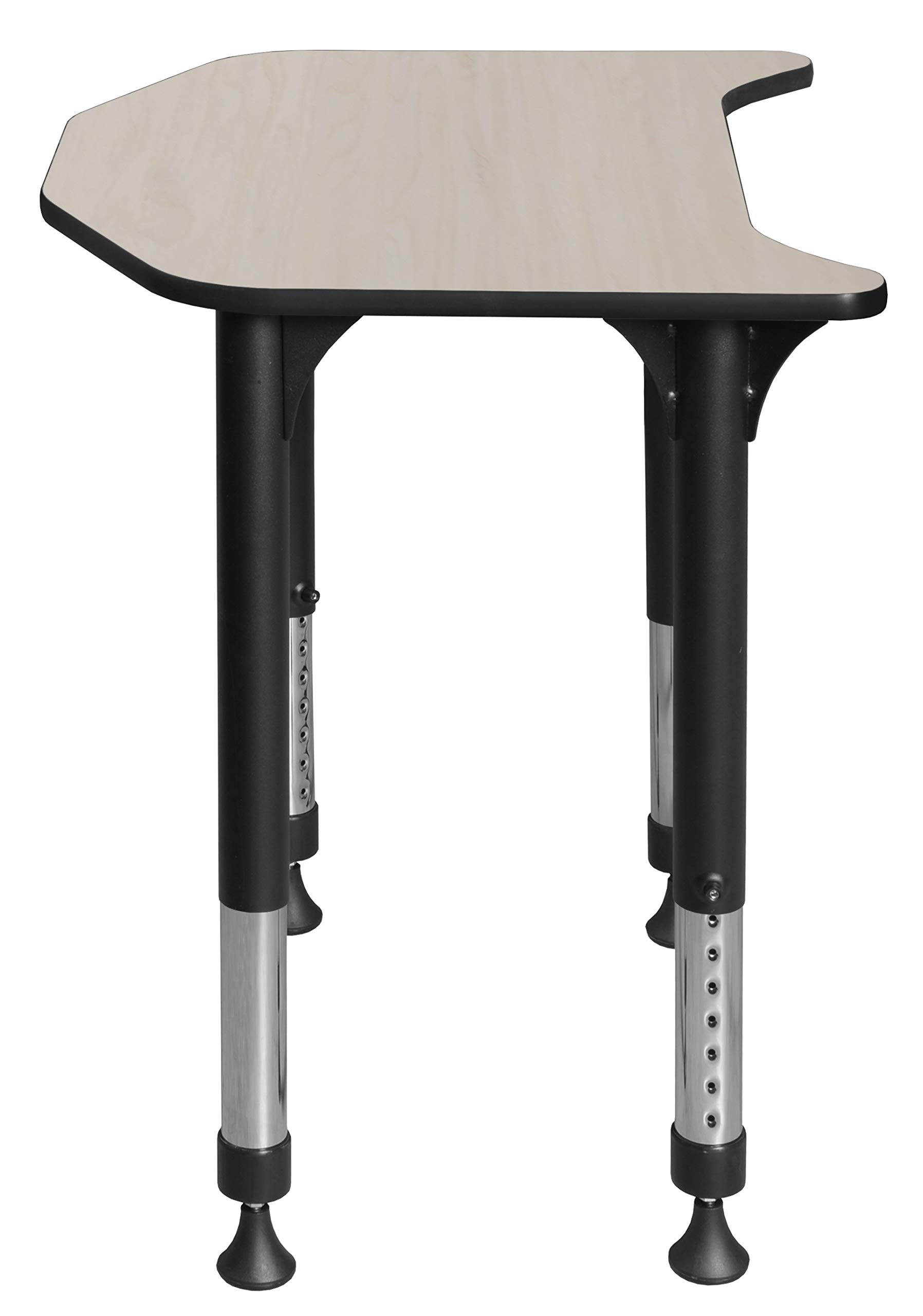 Regency Ferris Height Adjustable School Desk for Students - 26x24 Inches, Maple Wood Study Table - Perfect for Homeschooling, Online Classes & Dorm Rooms