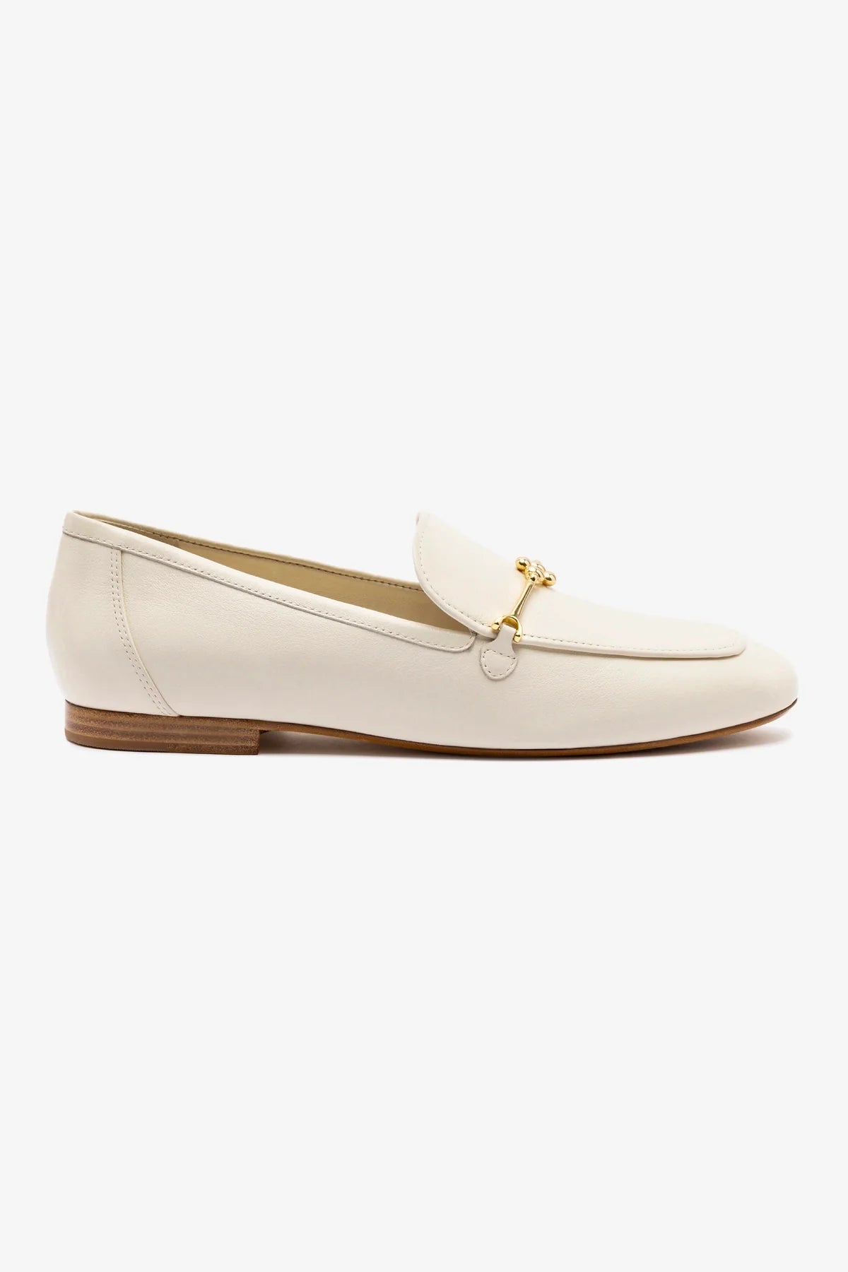 Katherine Women's Ivory Leather Loafers - Comfortable Slip-On Shoes for Casual Wear, Office & Travel