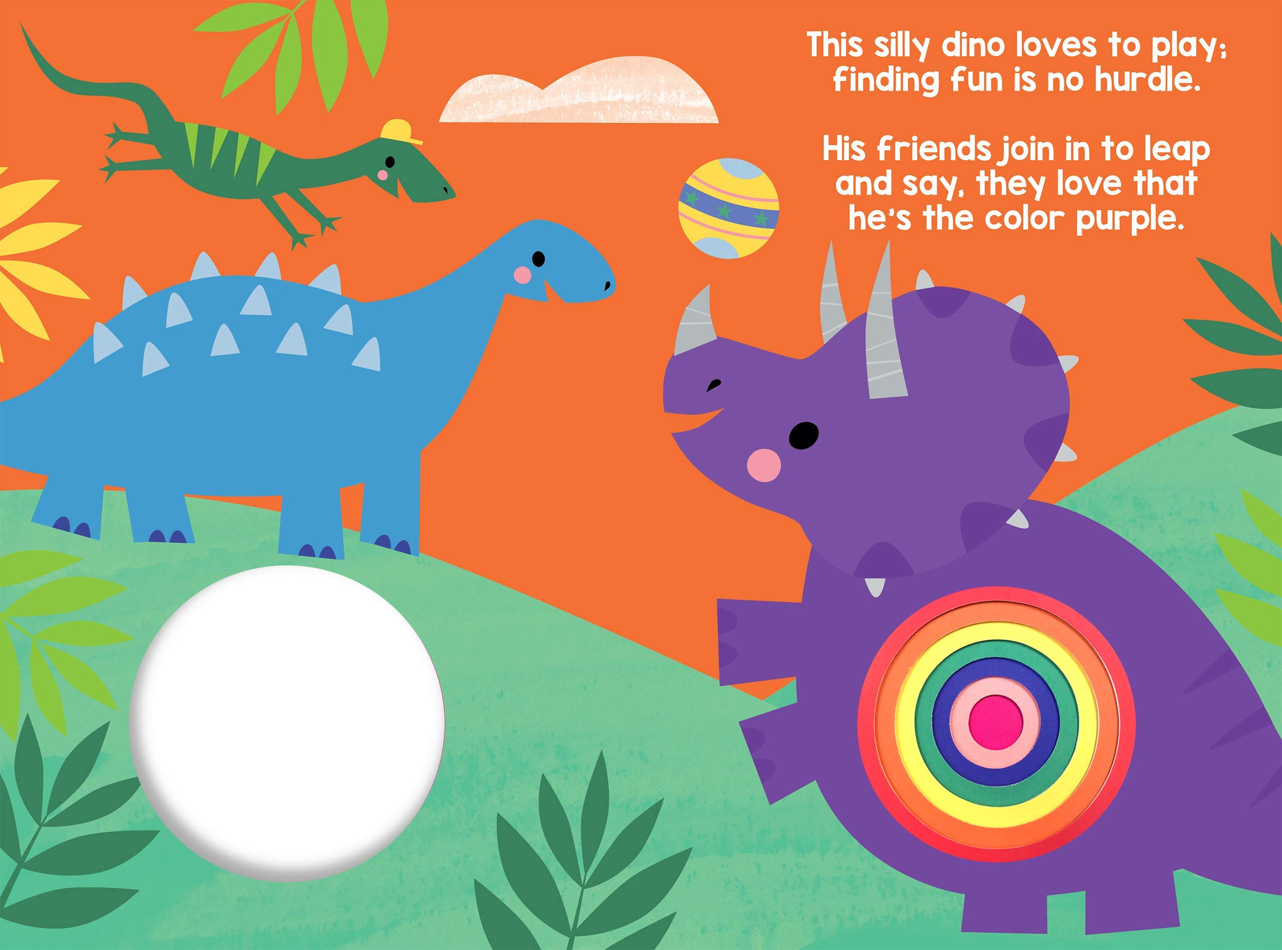 Dino Colors - Interactive Board Book for Kids with Fun Cutouts - Perfect for Early Learning & Bedtime Reading