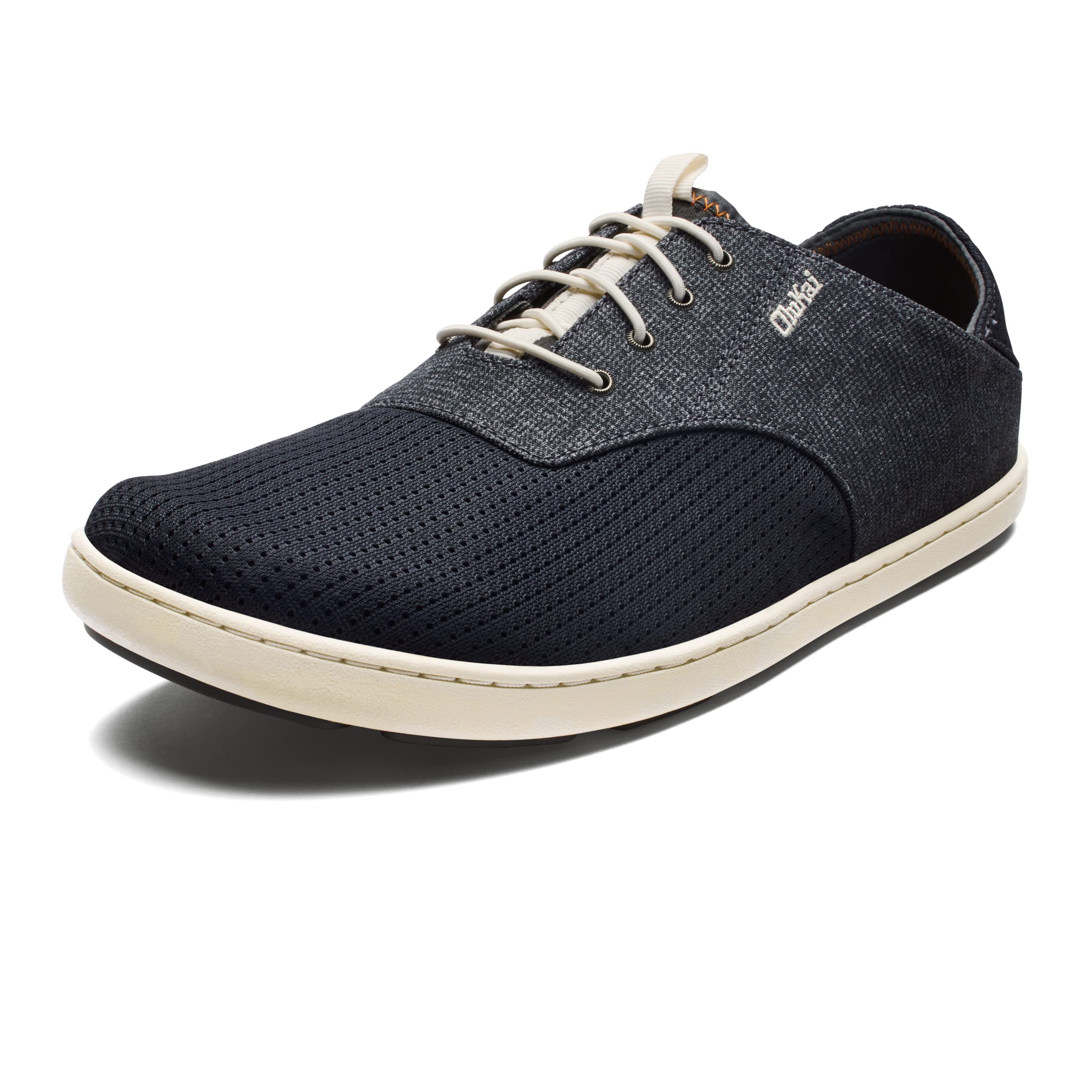 OLUKAI Nohea Moku Men's Breathable Mesh Sneakers - All-Day Comfort with No-Tie Laces & Stretch Construction - Durable All-Weather Rubber Soles for Walking, Travel & Casual Wear