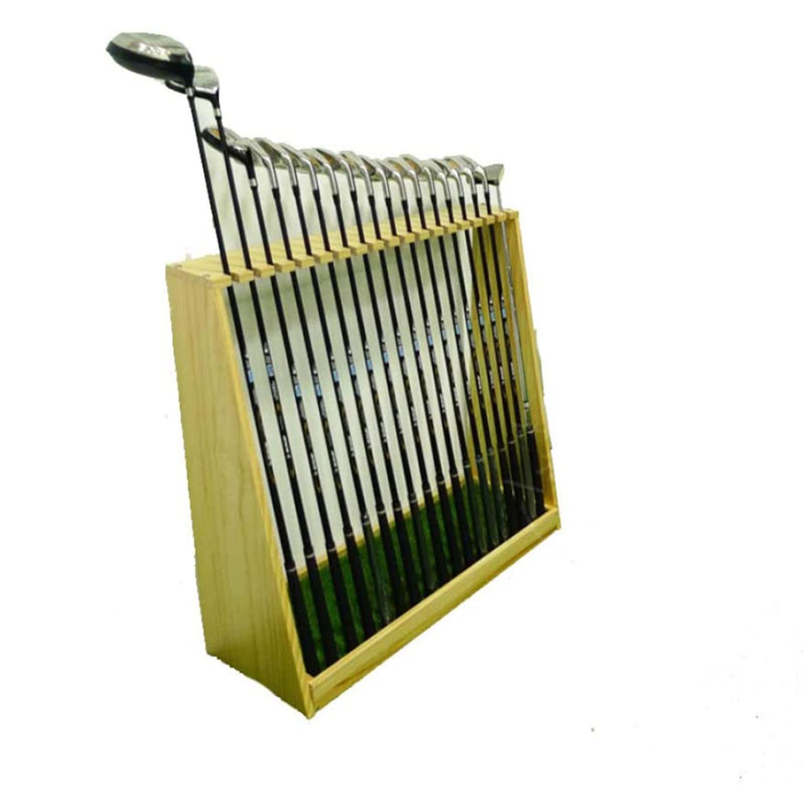 Premium Solid Wood Golf Club Organizer - Wall Mounted Golf Club Display Stand Rack with 6 Slots - Perfect Golf Accessories for Home, Office & Man Cave Decor - Ideal Gift for Golf Lovers & Enthusiasts