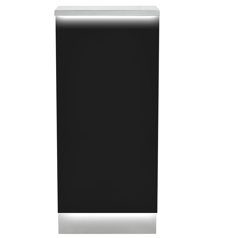 Modern Reception Desk with LED Lights & Storage Cabinet - Elegant Janus Style for Office Lobby, Hotel Front Desk & Corporate Waiting Areas