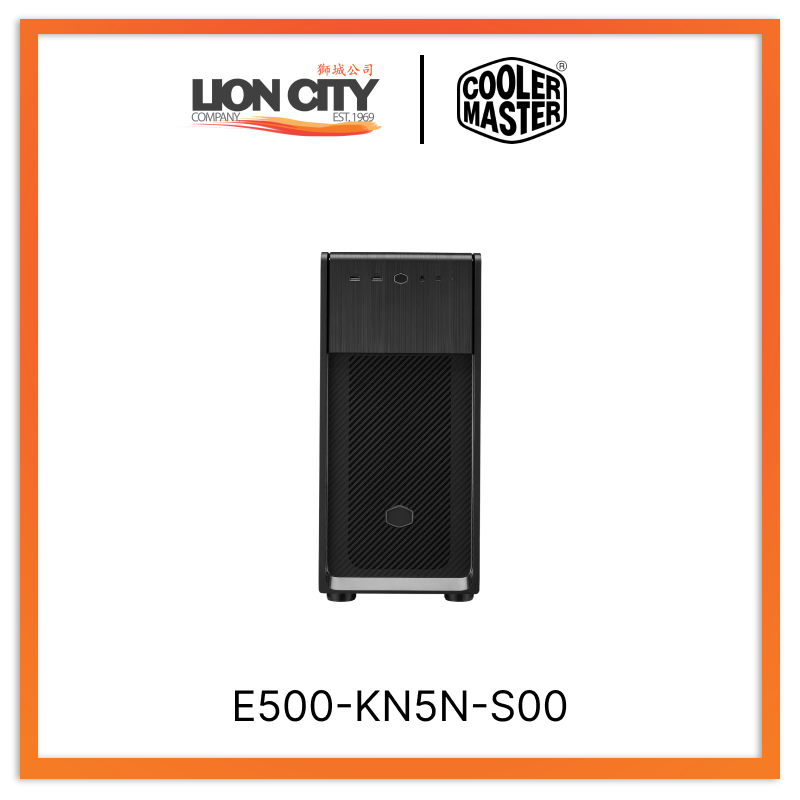 Cooler Master E500 KN5N S00 CM Elite 500 ATX Mid Tower PC Case with ODD Bay - High Airflow Gaming Computer Case for Home & Office Builds