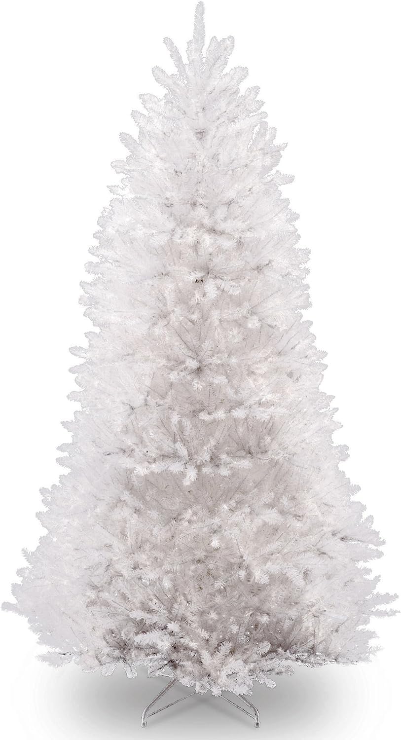 National Tree Company 7.5ft Dunhill Fir Artificial Christmas Tree with Stand - Premium White Holiday Decor for Living Room, Office & Party
