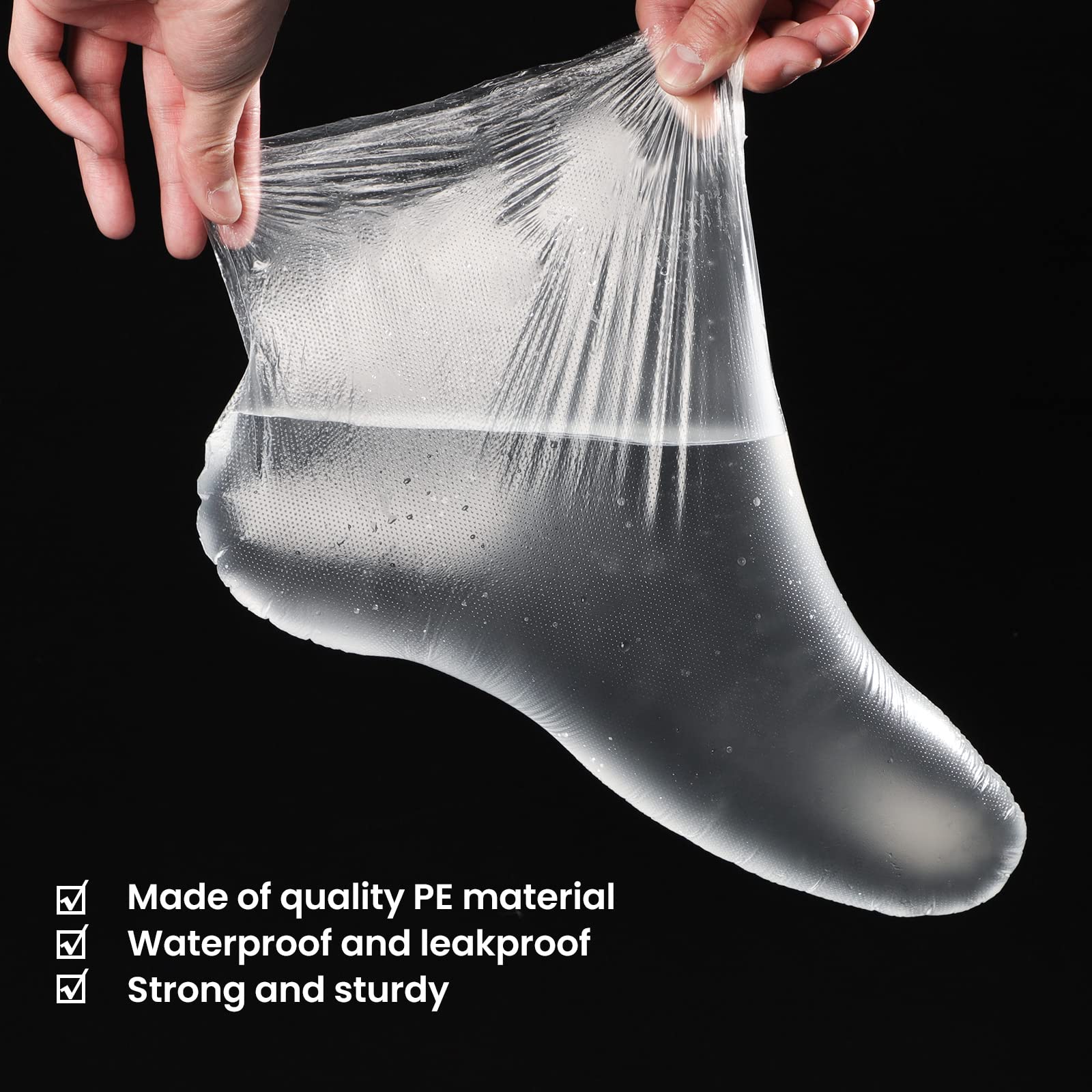 Segbeauty 200pcs Extra Large Thick Paraffin Wax Liners for Feet - Premium Plastic Paraffin Therapy Socks & Spa Bootie Covers - Fits Most Paraffin Wax Machines (Perfect for At-Home Spa Treatments, Pedicures & Foot Pain Relief)