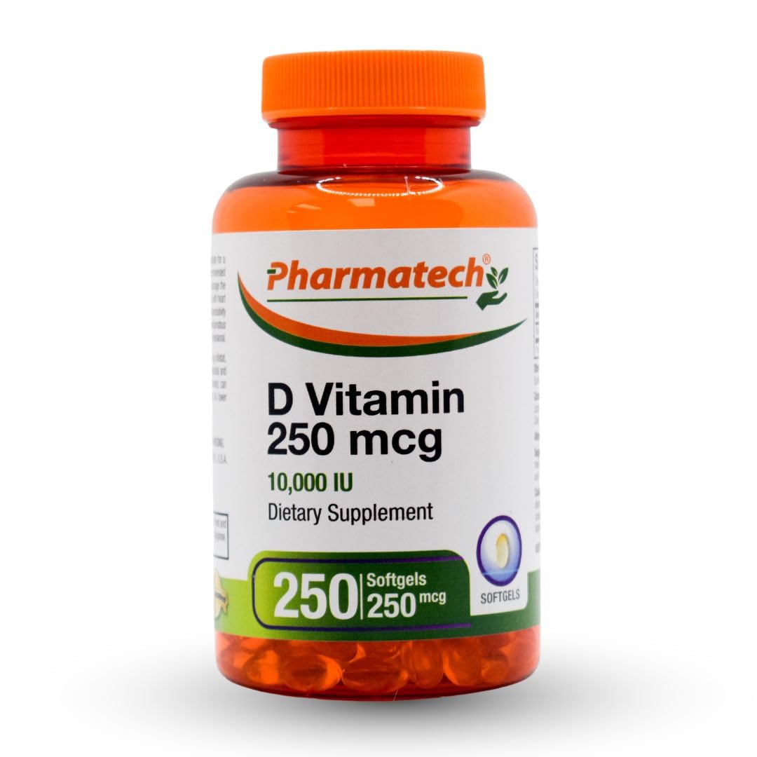 High Potency Vitamin D3 10000 IU (250 mcg) Softgels - Supports Immune System, Bone & Muscle Health - Gluten Free, Sugar Free - 250 Count - Ideal for Daily Wellness & Immune Support