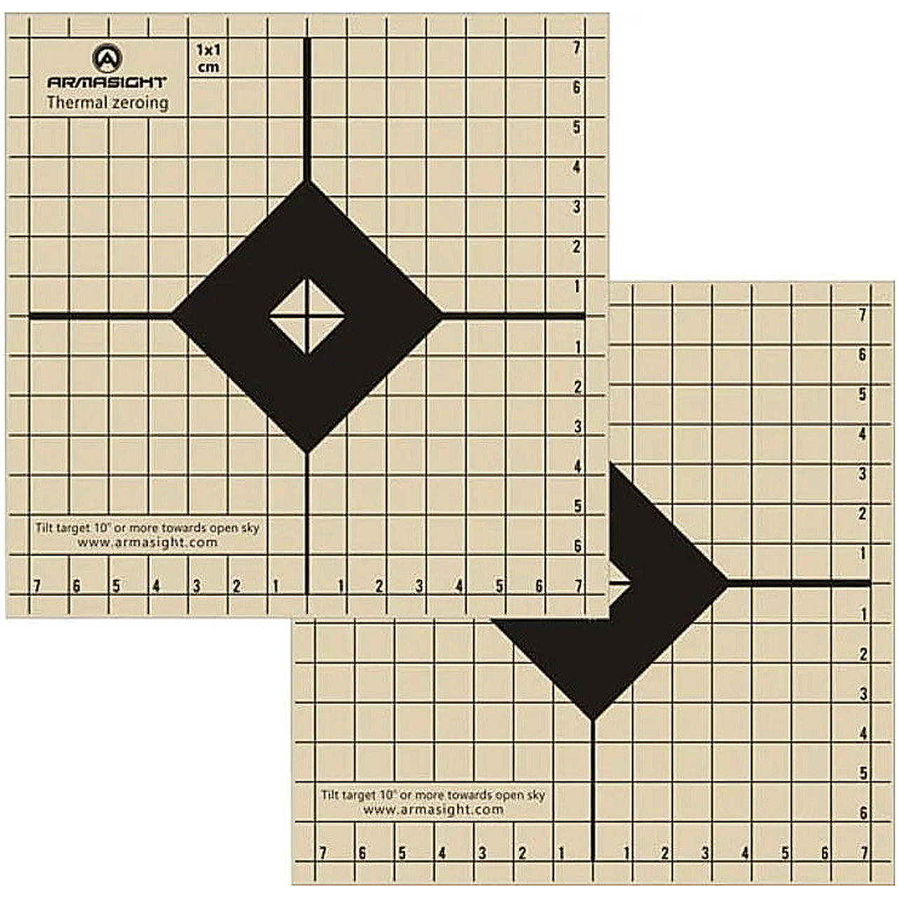 Armasight Thermal Zeroing Target - Pack of 10 for Precision Rifle Shooting & Hunting Practice | Night Vision Training Accessories