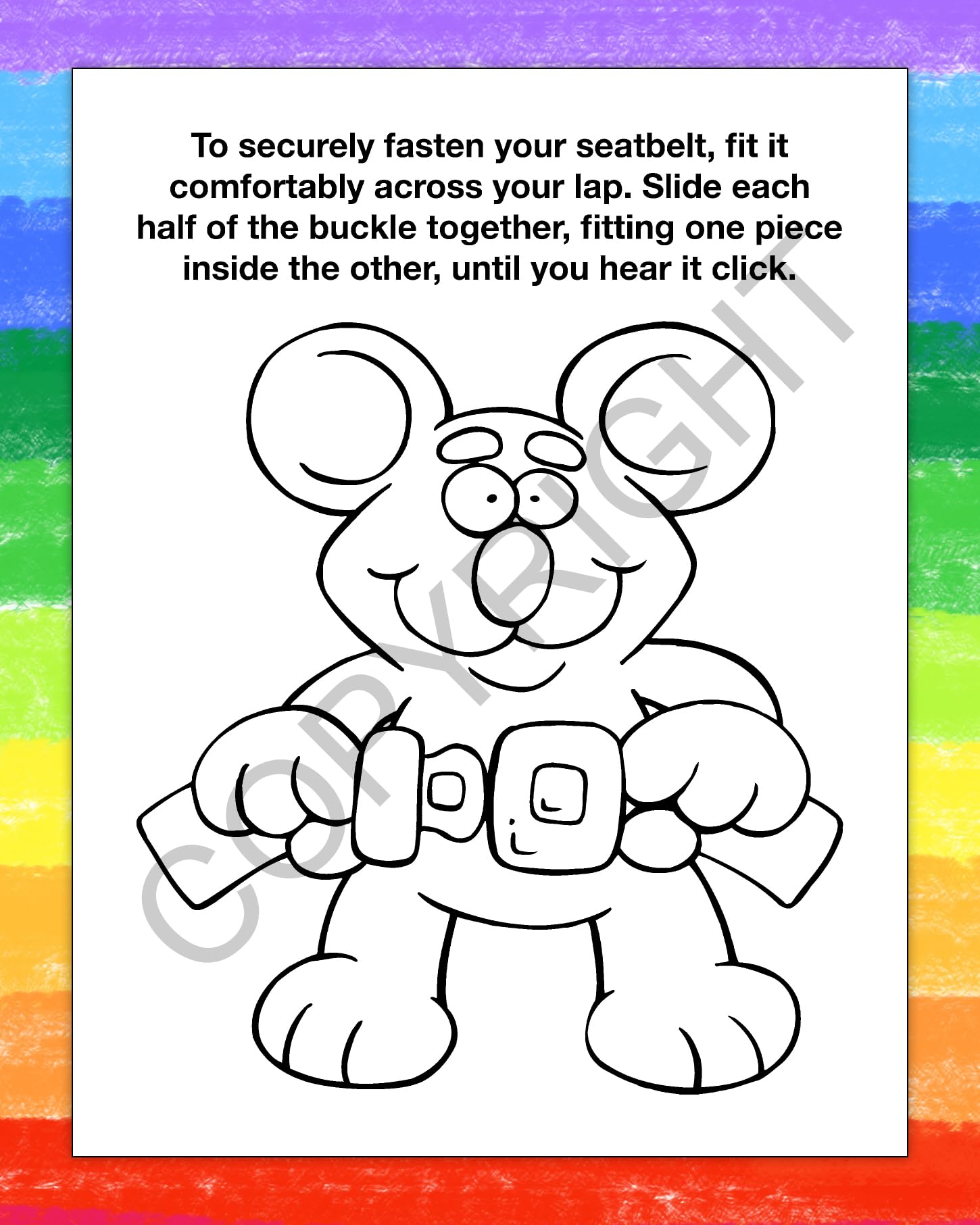 ZOCO Custom Educational Coloring Books for Kids - 250 Bulk Pack with Crayons | Preschool Learning Activities, Seatbelt Safety & Buckle Up Theme | Perfect for Classroom, Homeschool & Road Trip Activities