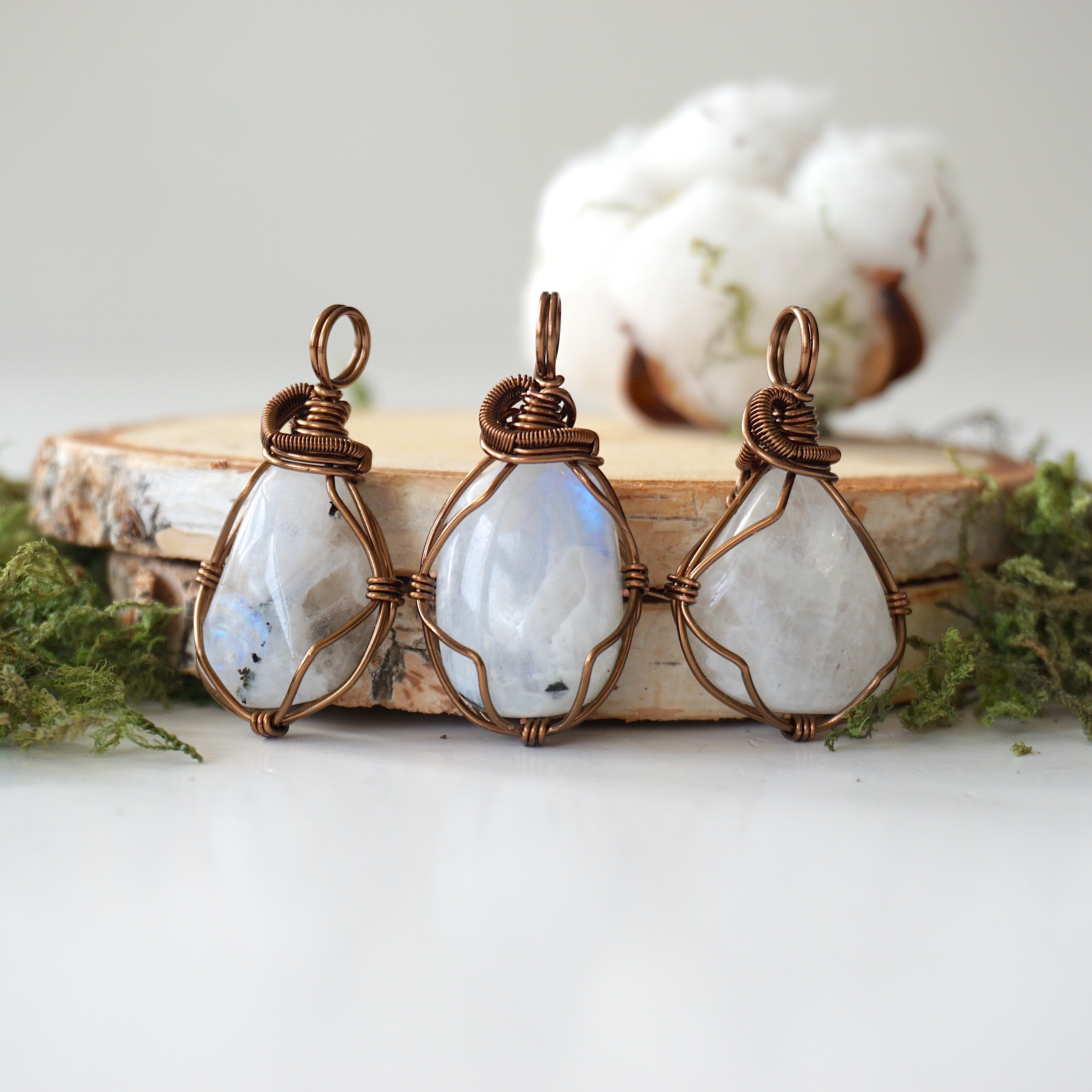 Rainbow Moonstone Necklace in Antique Bronze - Elegant Boho Jewelry for Women, Perfect for Weddings, Parties & Everyday Wear