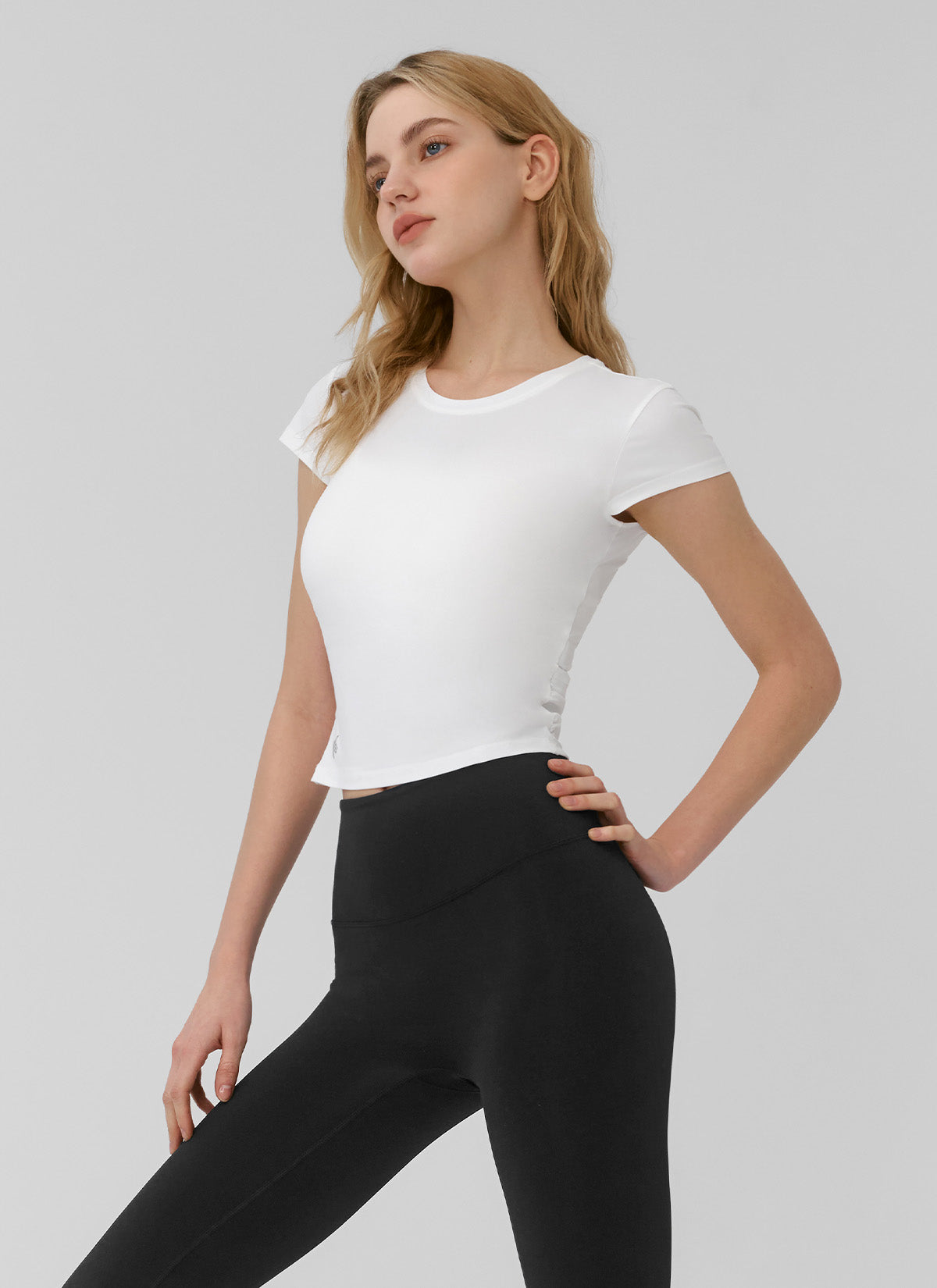 Lightweight Tricot Overlap Short Sleeve Top for Women - Breathable Summer Blouse for Casual Wear, Office & Outdoor Activities
