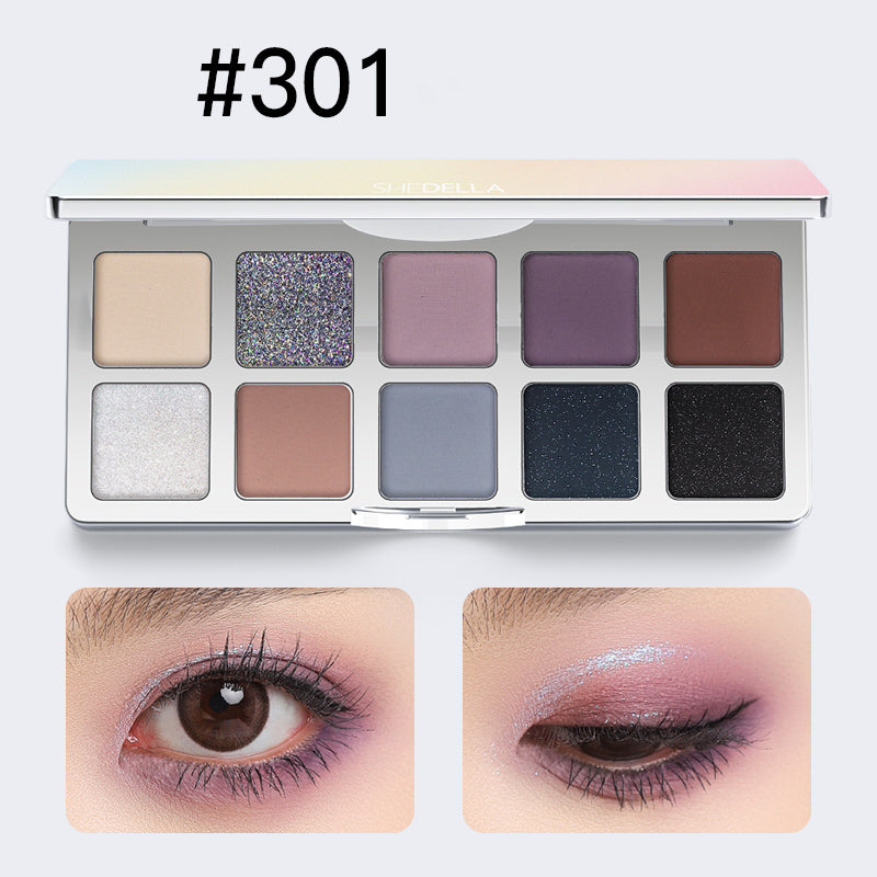 Shedella Dreamy 10-Color Eyeshadow Palette - Vibrant & Long-Lasting Makeup for Day & Night Looks | Perfect for Parties, Weddings & Everyday Glam