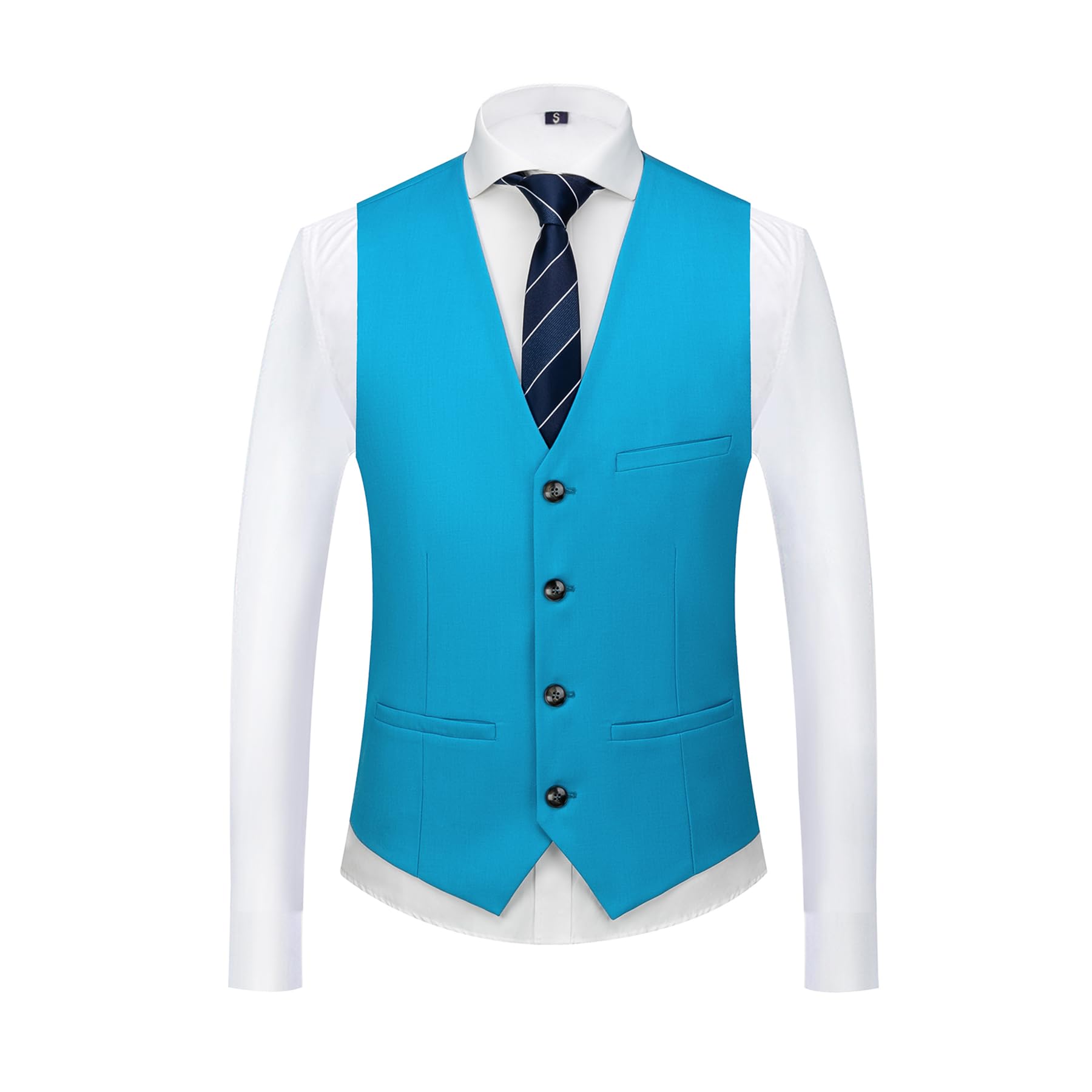 Men's Slim Fit Waistcoat Vest - 28 Colors for Prom, Wedding & Business - Formal & Casual Suit Jacket Alternative | Perfect for Office, Cocktail Parties & Special Events