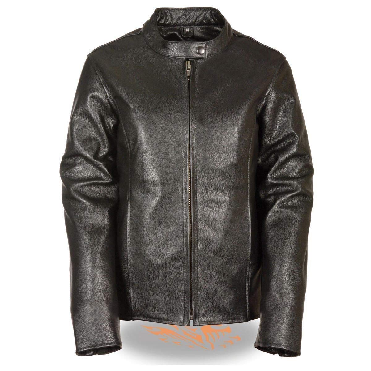 Milwaukee Leather LKL2720 Women's Black Classic Side Lace Motorcycle Jacket - Stylish & Protective Riding Gear for Women Bikers - Perfect for Cruising, Commuting & Motorcycle Events
