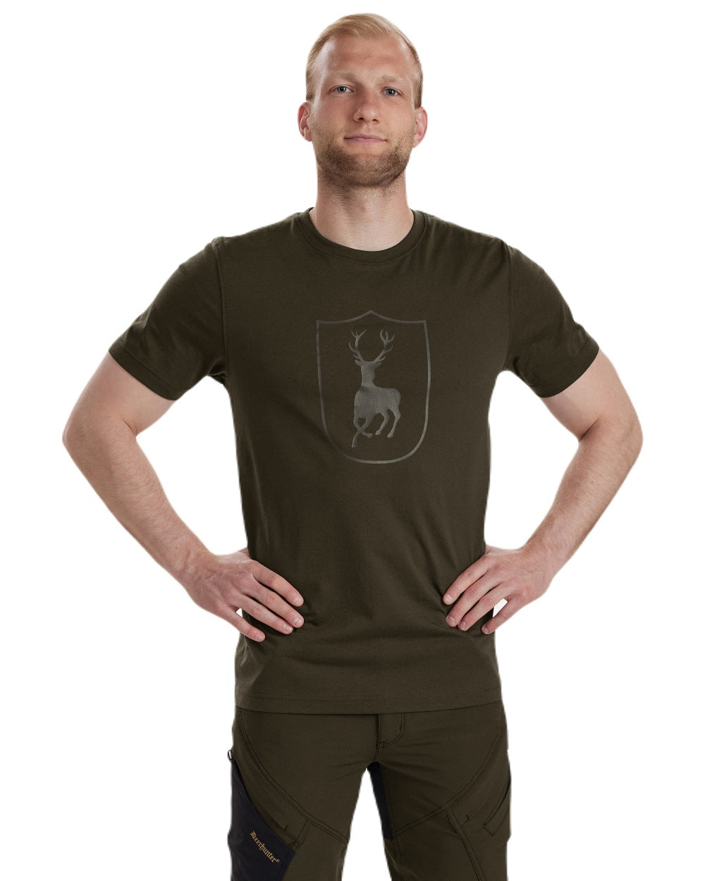 Deerhunter Logo Graphic T-Shirt for Men - Cool Casual Cotton Tee for Outdoor Adventures, Concerts & Streetwear Fashion