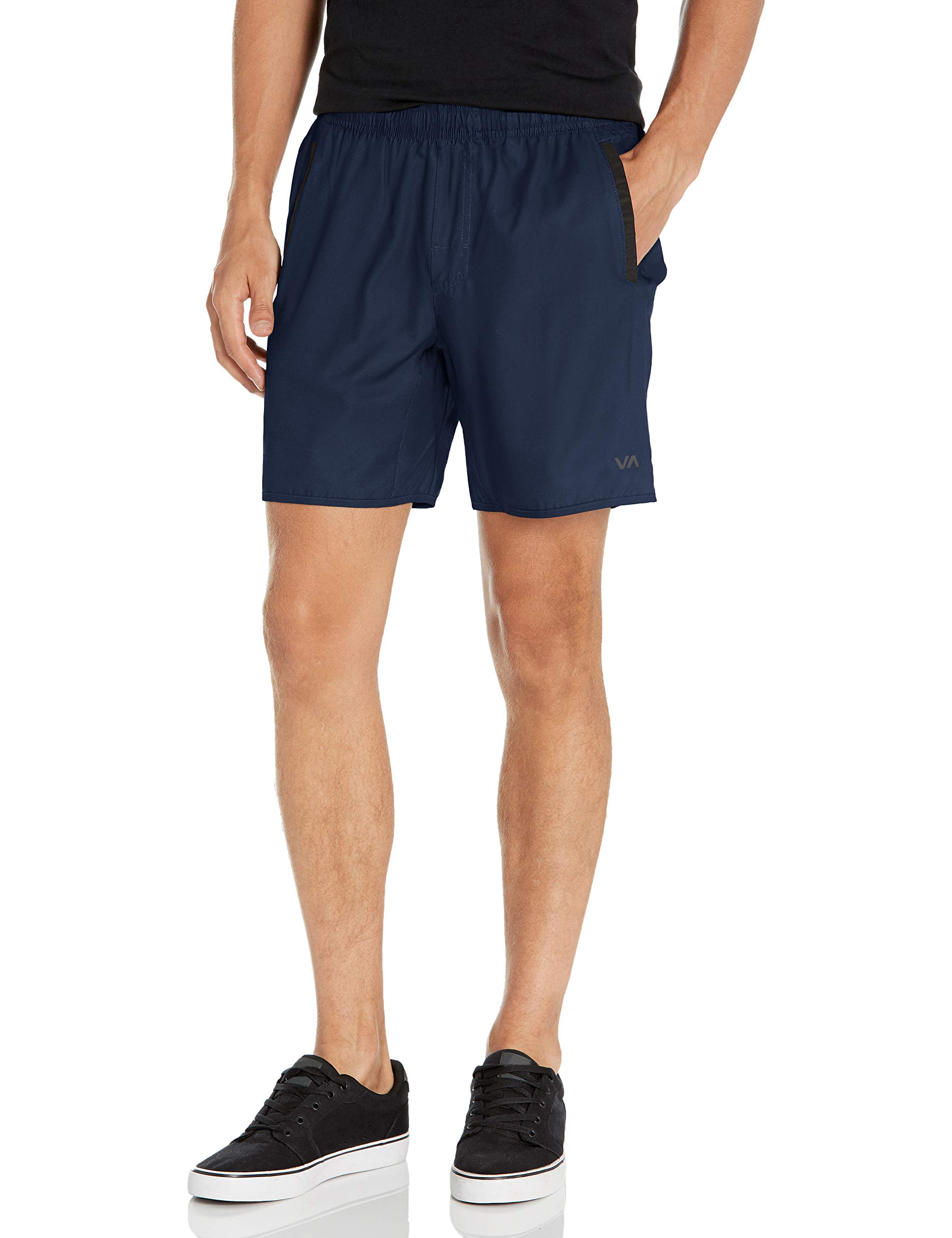 RVCA Men's Yogger Stretch Shorts - Comfortable Athletic Shorts for Gym, Running & Casual Wear - Midnight Blue - Medium US Size - Perfect for Workouts, Sports & Everyday Activities