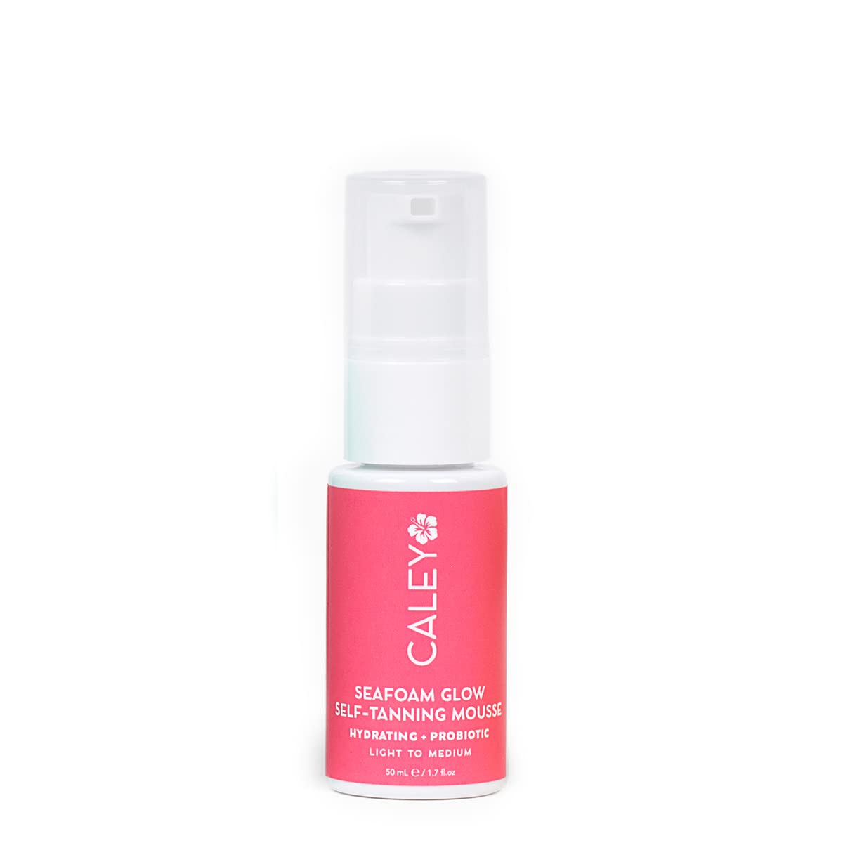 Caley Cosmetics Probiotic Self Tanning Mousse - Travel Size (2.5oz) for Light to Medium Skin Tones | Natural Sunless Tan | Streak-Free Application | Perfect for Vacation & Special Occasions