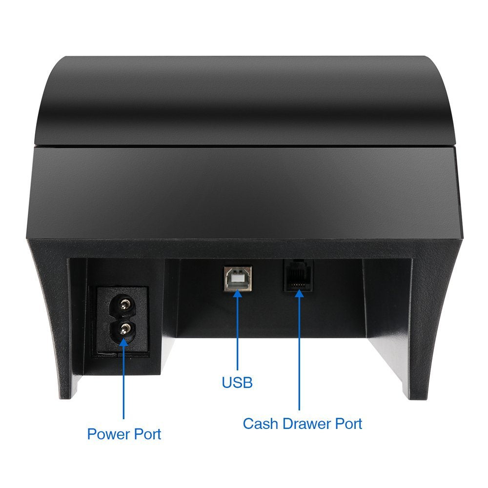 NT 5890K 58mm Thermal Receipt Printer for Retail, Restaurant & POS - Fast & Quiet Printing for Receipts, Labels & Barcodes