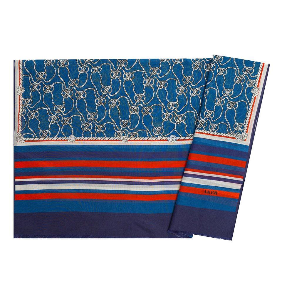 Aker Silk Cotton Patterned Hijab Shawl #7807 425 - Soft & Breathable Muslim Headscarf for Women, Perfect for Daily Wear, Prayer, and Special Occasions