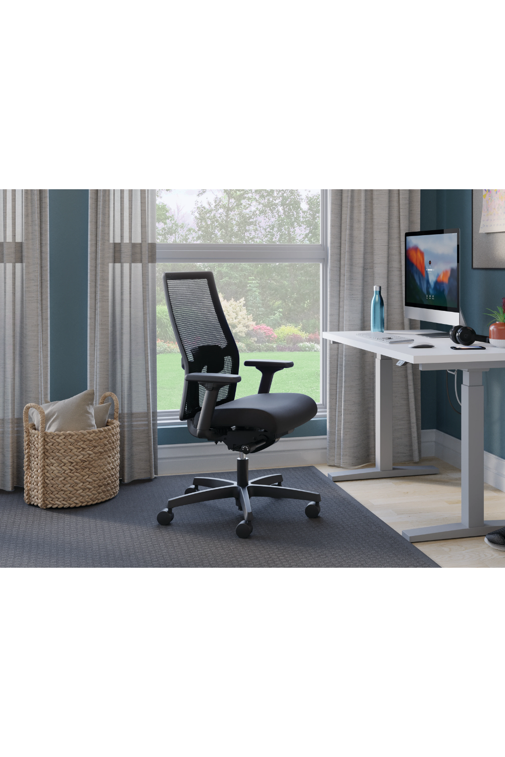 HON Ignition 2.0 Ergonomic High-Back Mesh Office Chair with Adjustable Arms - Perfect for Home Office, Gaming & Professional Workspaces