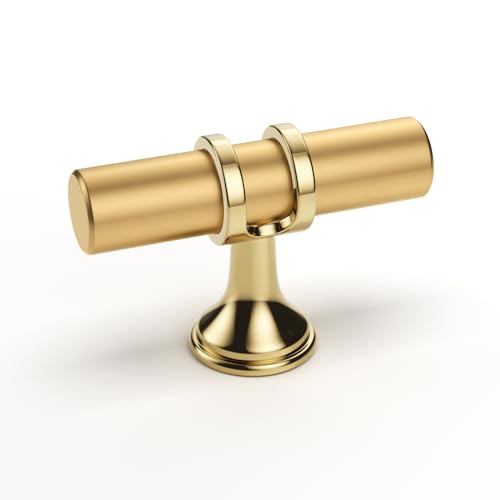 Brushed Brass T Bar Knob
