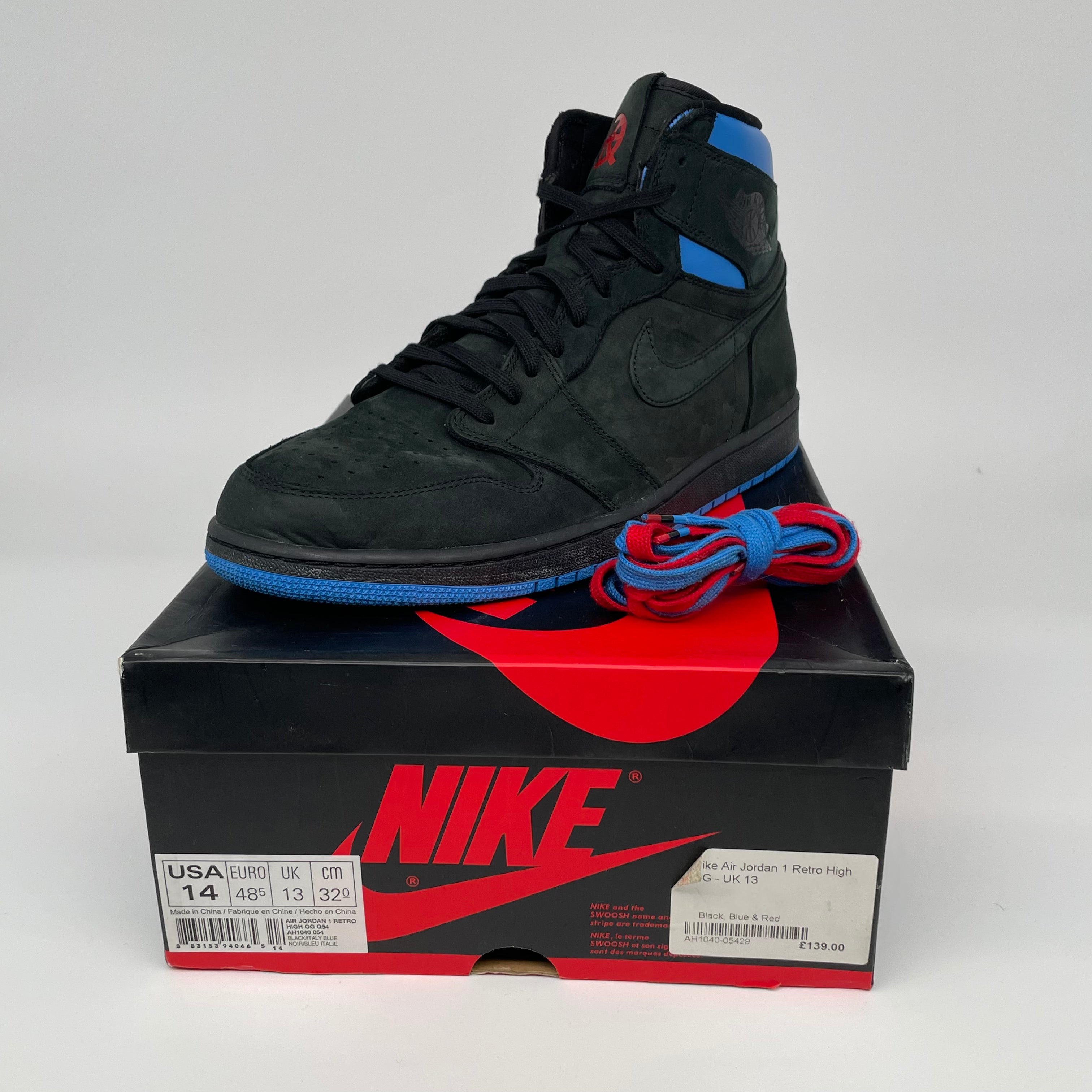 AIR JORDAN 1 QUAI 54 Basketball Shoes Men's Size 14 AH1040-054 - Retro High Tops for Streetwear & Court Performance
