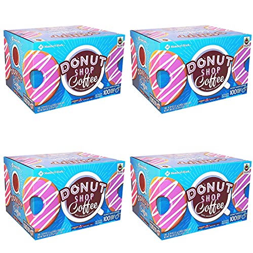 Member's Mark Donut Shop Coffee Pods - 100 Single-Serve Cups (Set of 4) | Premium K-Cup Compatible Coffee for Keurig Brewers | Perfect for Home, Office & Morning Coffee Routine