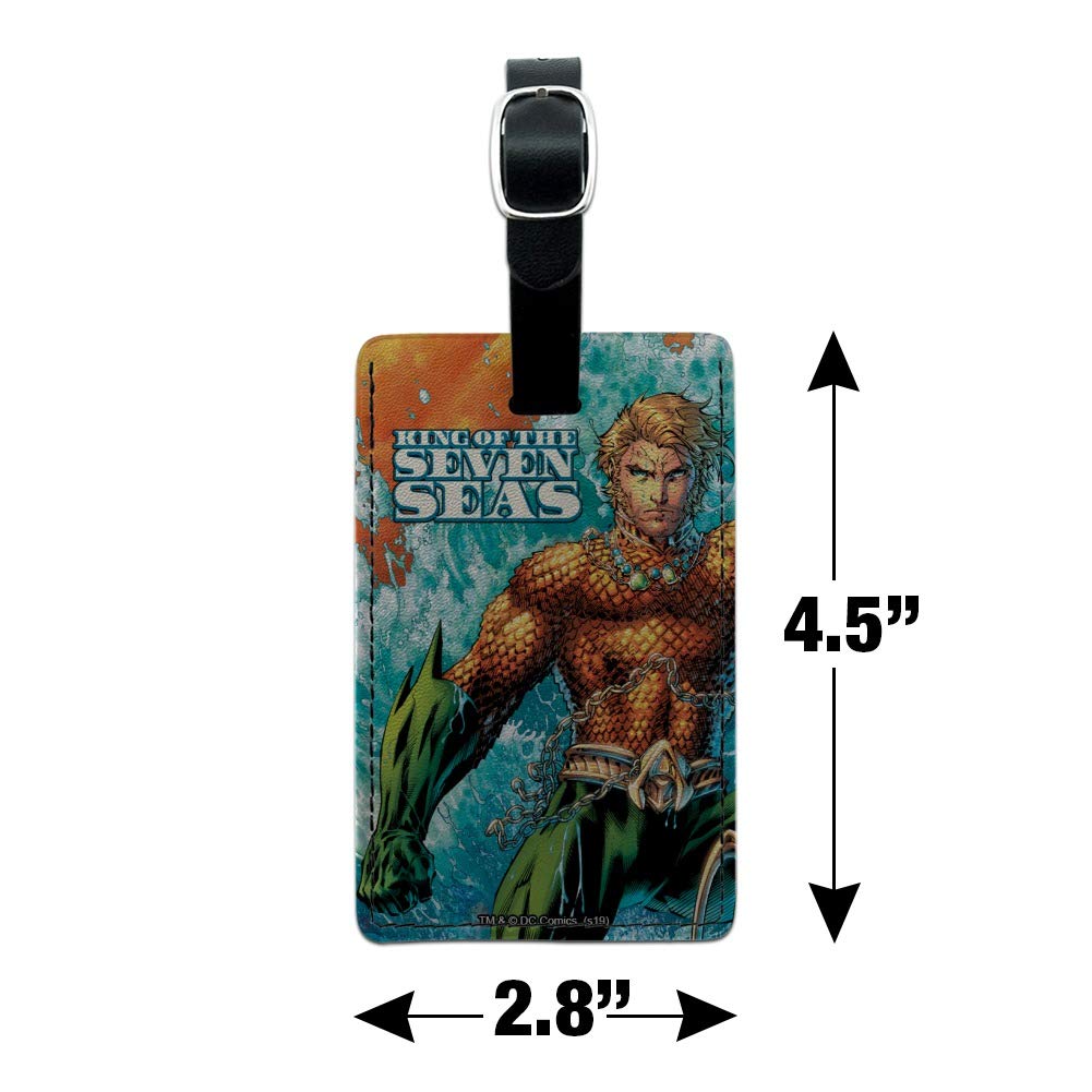 Premium Leather Luggage Tag - Rectangle Suitcase ID Tag for Travel & Carry-On Bags | Waterproof & Durable | Perfect for Business Trips, Vacations & Gift Giving