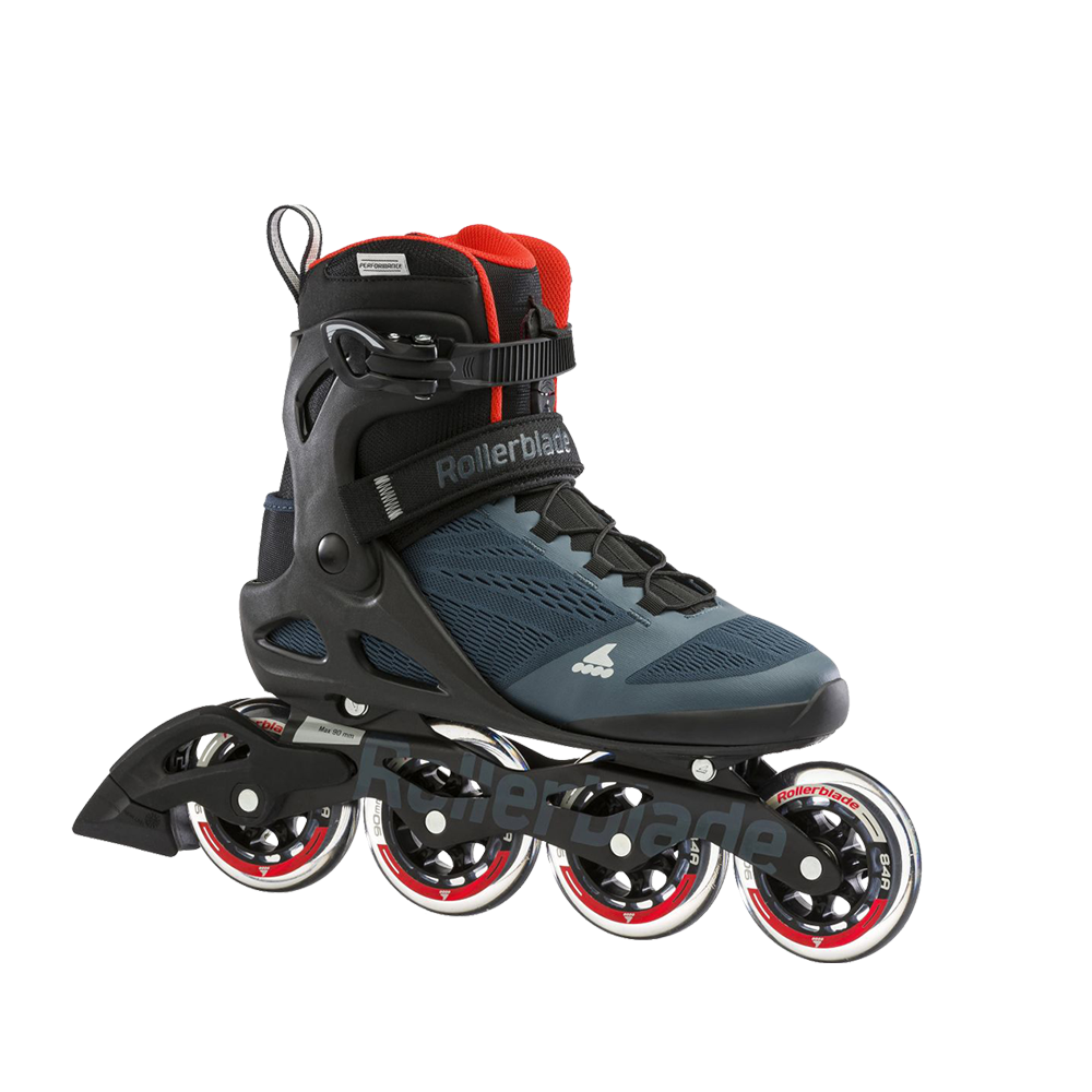 Rollerblade Macroblade 90 Inline Skates - Orion Blue/Spicy Orange | Comfortable Fitness & Recreational Roller Skates for Men & Women | Perfect for Outdoor Exercise, Park Trails & Weekend Fun