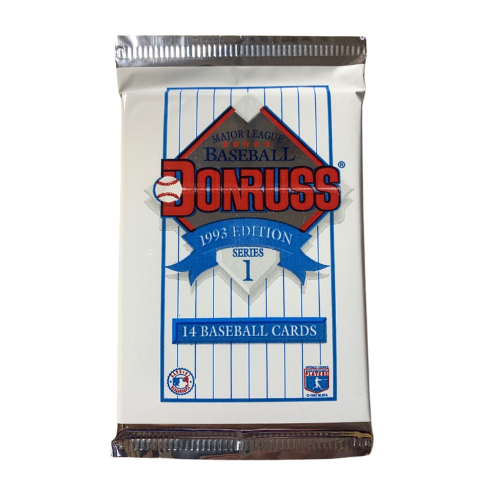 1993 Donruss Series 1 Baseball Cards Unopened Pack - Vintage MLB Trading Cards for Collectors - Perfect for Sports Memorabilia Collections and Gift Giving