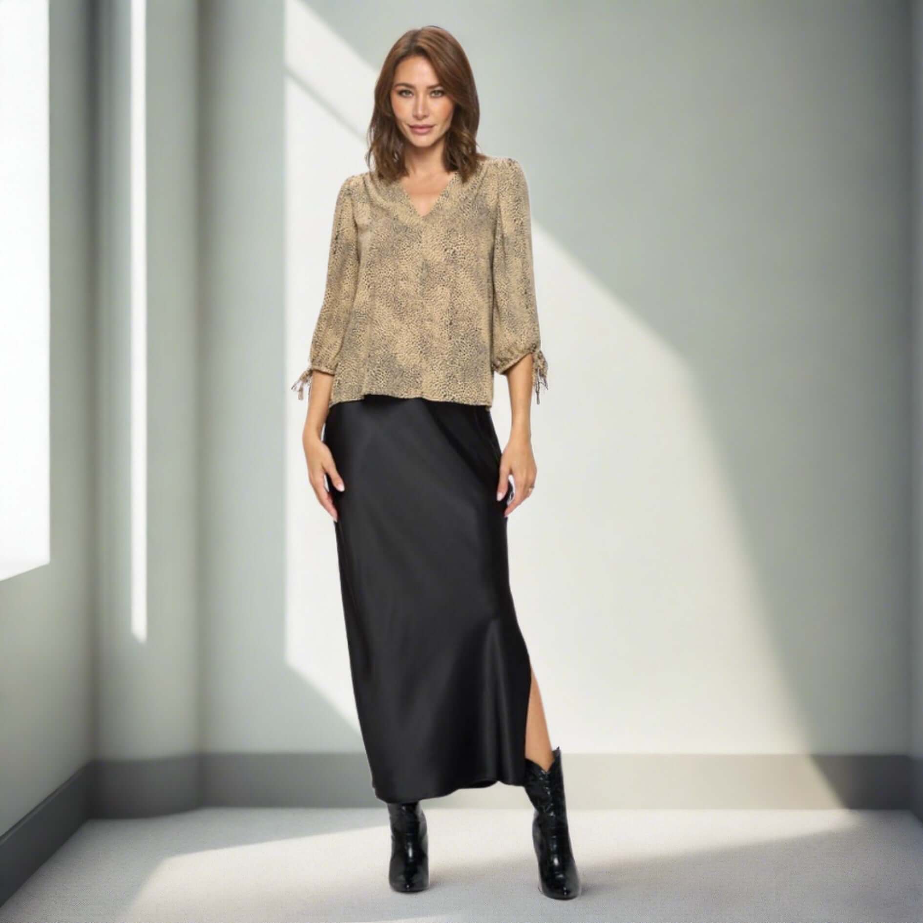 Stylish Animal Print Dressy Top for Women - Trendy & Elegant Blouse for Parties, Dates & Night Out - Final Sale Clearance