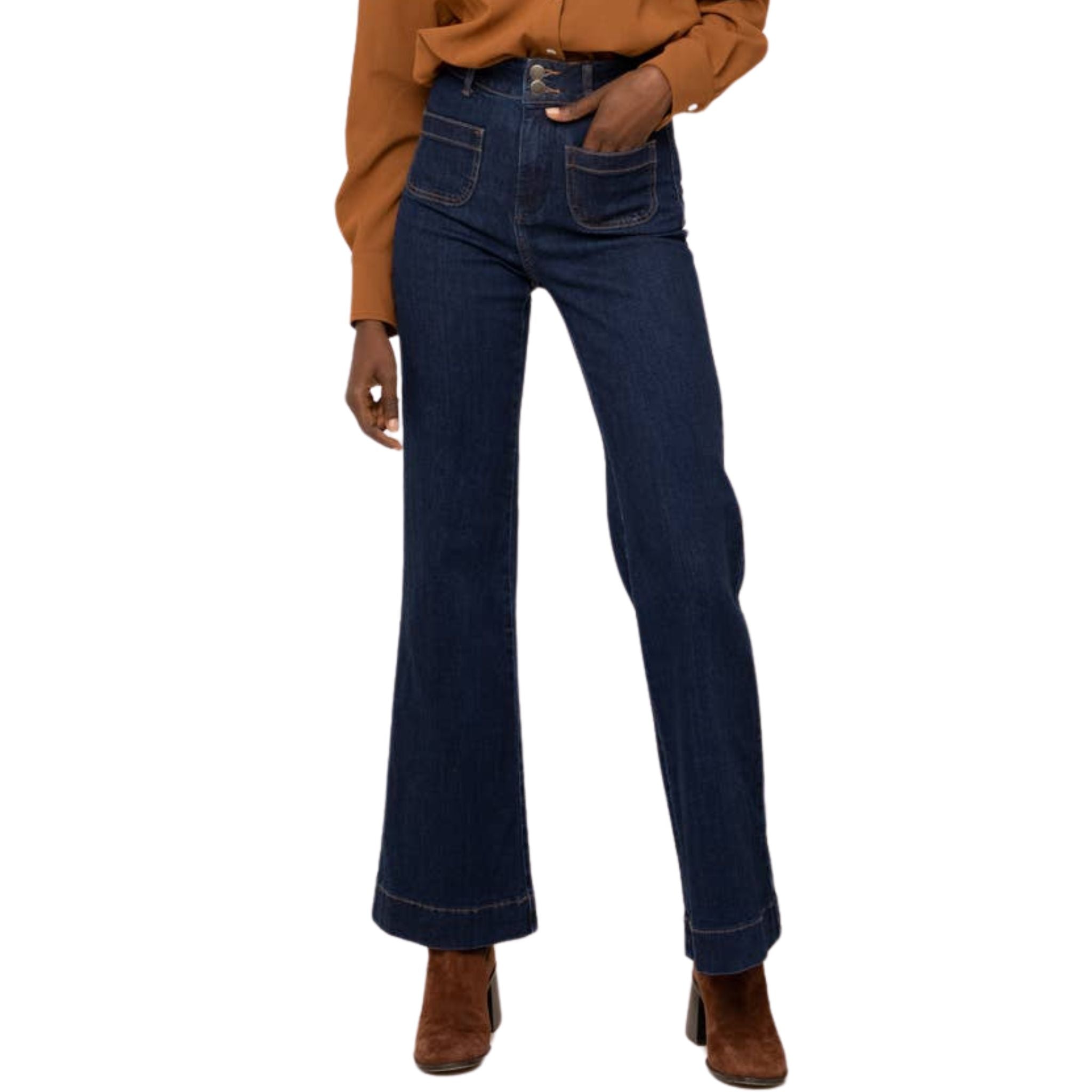Elena Flare Jeans for Women - High Waisted Bootcut Denim Pants | Perfect for Casual Outfits, Date Nights & Office Wear