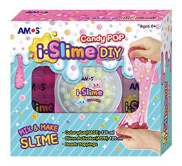 Amos i.Slime DIY Slime Making Kit - Fun & Safe Slime Kit for Kids with Candy Pop Colors - Perfect for Birthday Gifts, Party Favors & Stress Relief Activities