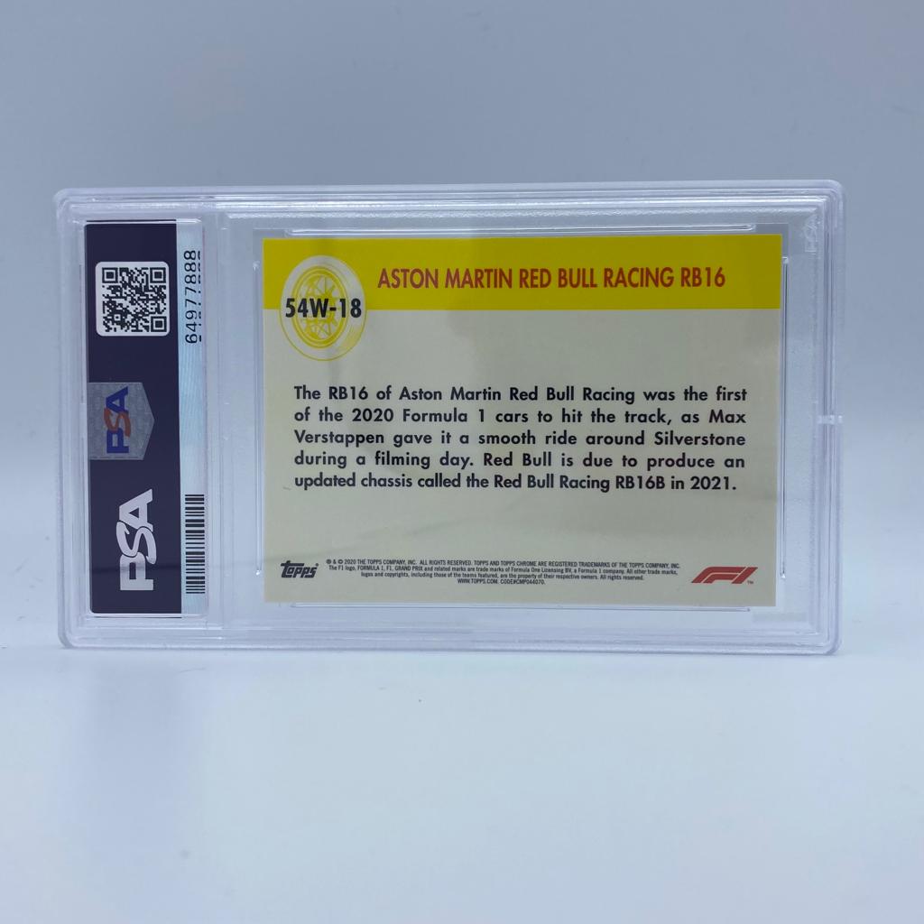 PSA 9 Graded Max Verstappen World On Wheels #54W 18 - Rare Racing Collectible Card for F1 Fans & Sports Memorabilia Collectors - Perfect for Display, Trading, and Investment