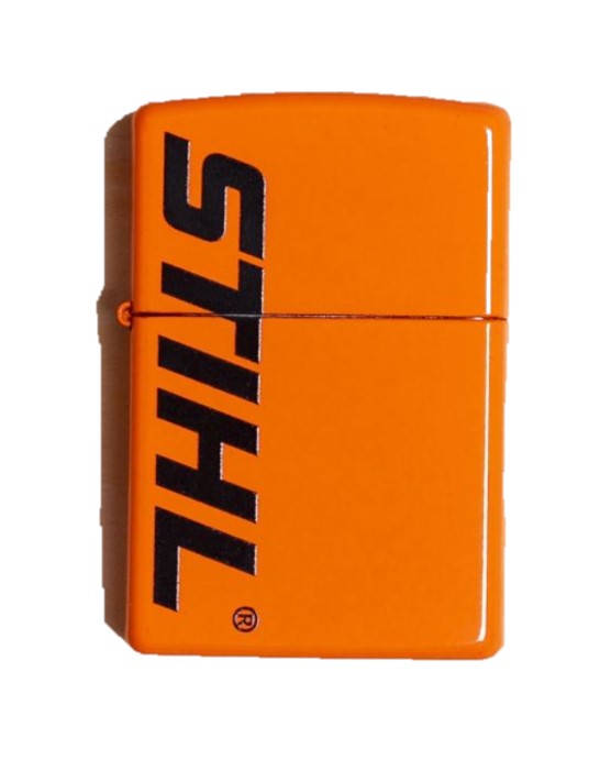 STIHL Themed Orange Zippo Lighter - Windproof Refillable Metal Lighter for Outdoor Enthusiasts, Camping, Hiking & BBQ Parties