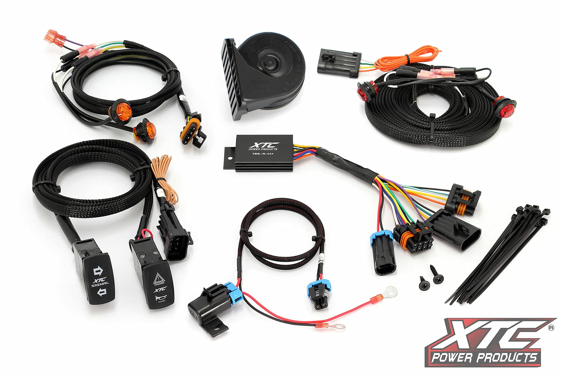 XTC Power Products Universal UTV Turn Signal Kit with Self-Canceling Feature & LED Lights - Perfect for Off-Road Vehicles, ATVs, and Side-by-Sides
