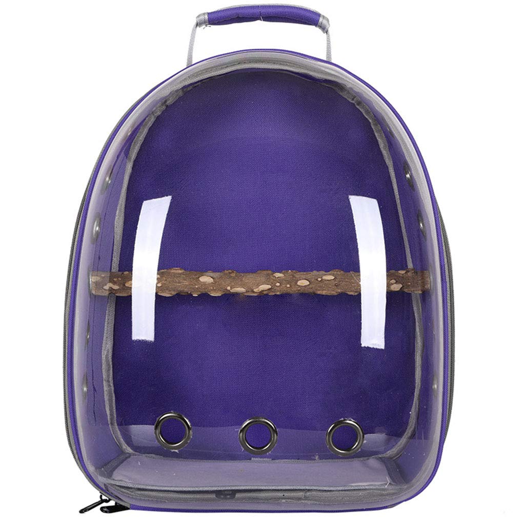 Caralin Parrot Bird Carrier Backpack with Standing Perch - Portable Pet Bubble Backpack for Outdoor Travel, Hiking & Vet Visits - Comfortable Daypack for Small Birds