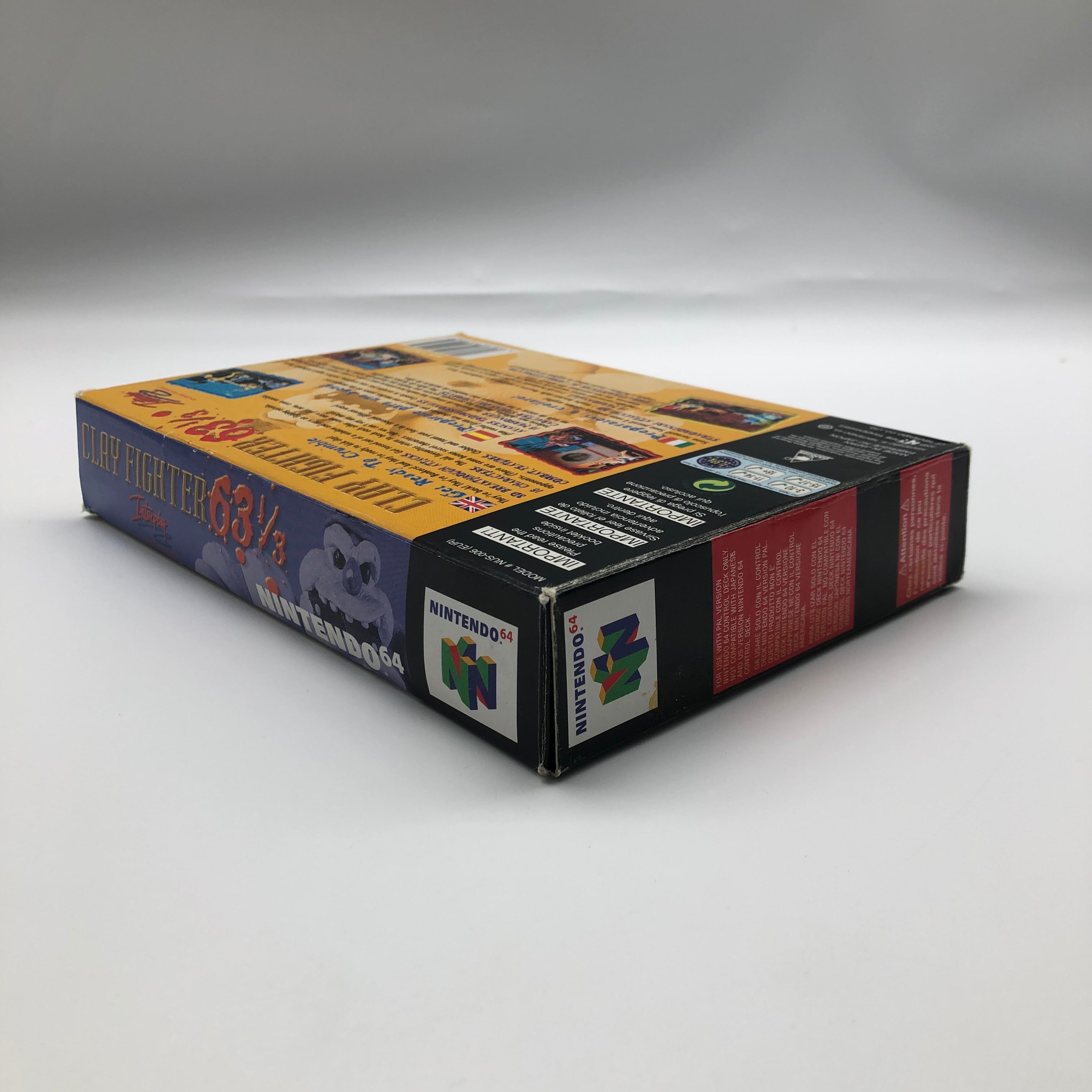 Clay Fighter 63 ⅓ - Complete Boxed Nintendo 64 (N64) Game - PAL Version - Perfect for Retro Gaming Collectors & Nintendo Enthusiasts