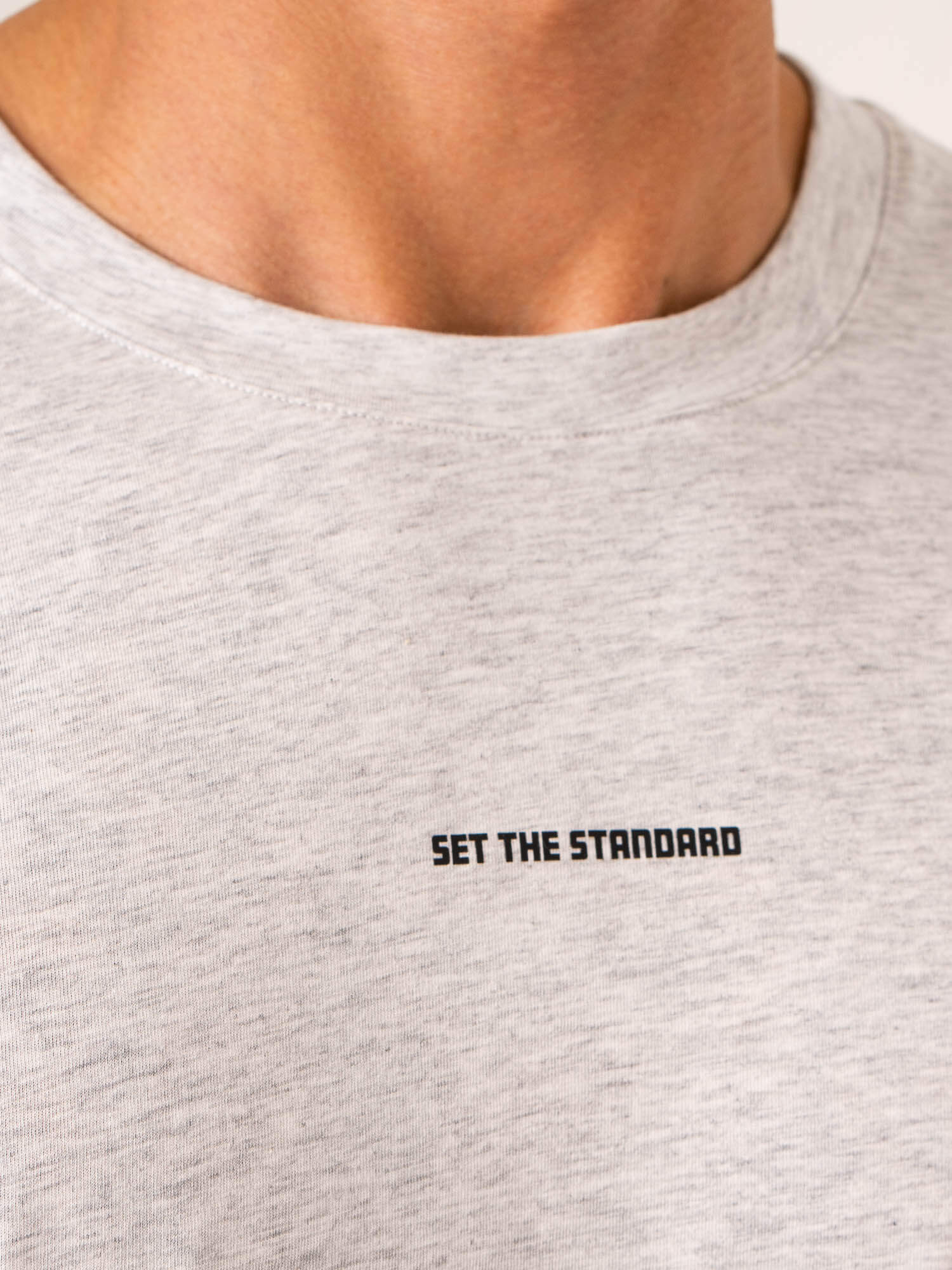 Emerge Oversized T-Shirt for Women & Men - Soft Cotton Snow Grey Marl - Casual Loungewear & Streetwear Fashion