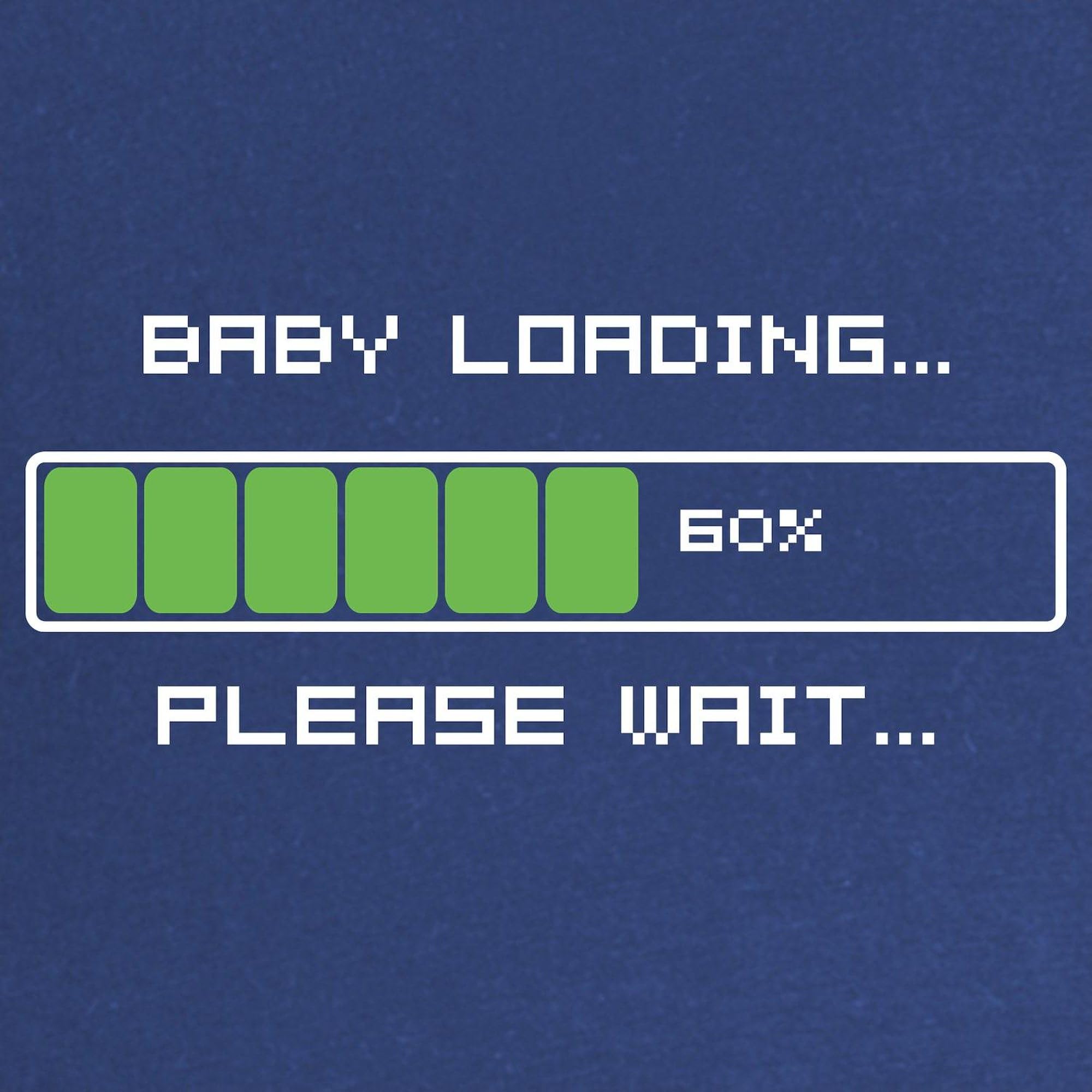 Funny Maternity T-Shirt for Women - 'Baby Loading Please Wait' Design with Ruched Sides | Comfortable Pregnancy Tee for Baby Showers, Gender Reveals & Maternity Photos