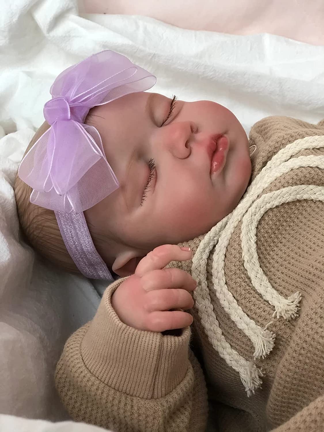 20 Inch Lifelike Weighted Silicone Reborn Baby Doll - Realistic Newborn Toddler Girl Toy for Kids Age 3+, Perfect for Role Play, Gift Giving & Emotional Comfort