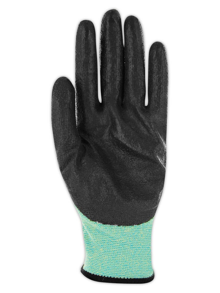 Heat & Adhesive Resistant A5 Cut Level Work Gloves - 12 Pairs, Dry Grip Polyurethane Coated, Size 5/XXS, Reusable 18-Gauge Aramid Shell (GPD824) - Ideal for Welding, Construction & Industrial Work