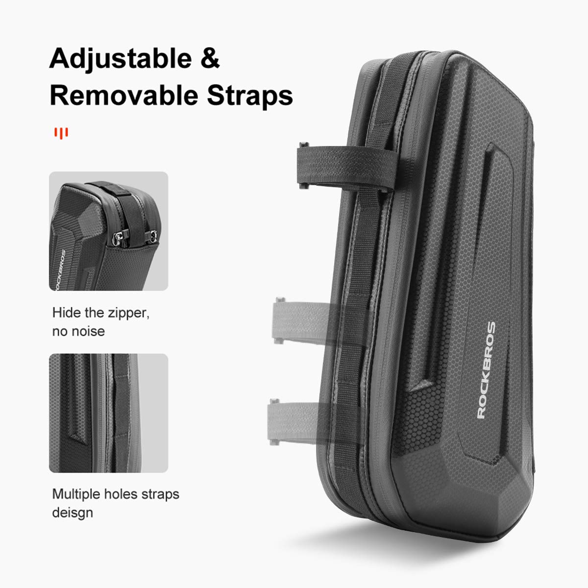 ROCKBROS Waterproof EVA Bike Frame Bag - Triangle Storage Pouch for Mountain & Road Bicycles | Under Top Tube Saddle Bag | Durable Cycling Accessories for Commuting, Touring & Outdoor Adventures